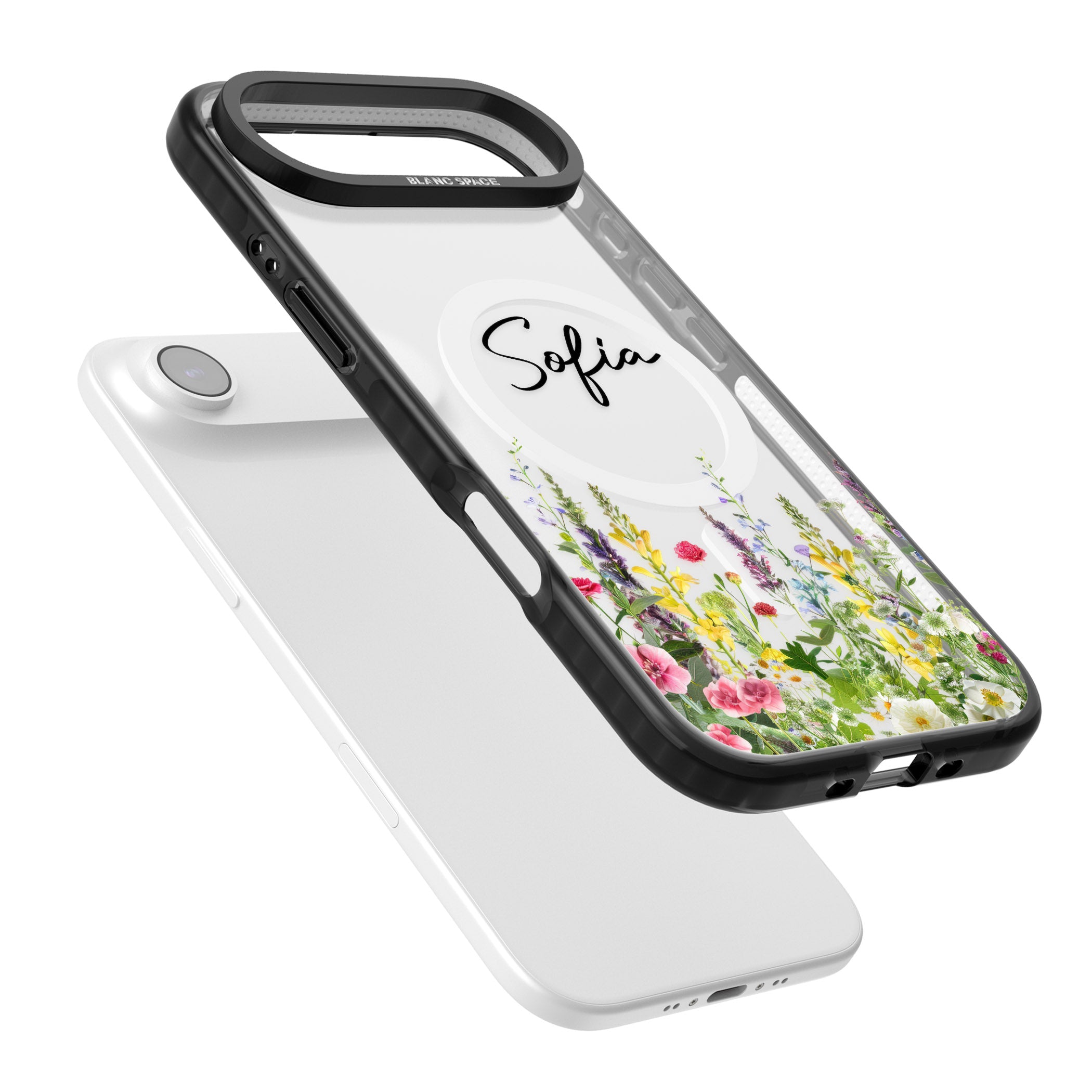 Personalised Garden Wildfowers iPhone 17 Air Impact Pro Black Phone Case Colours