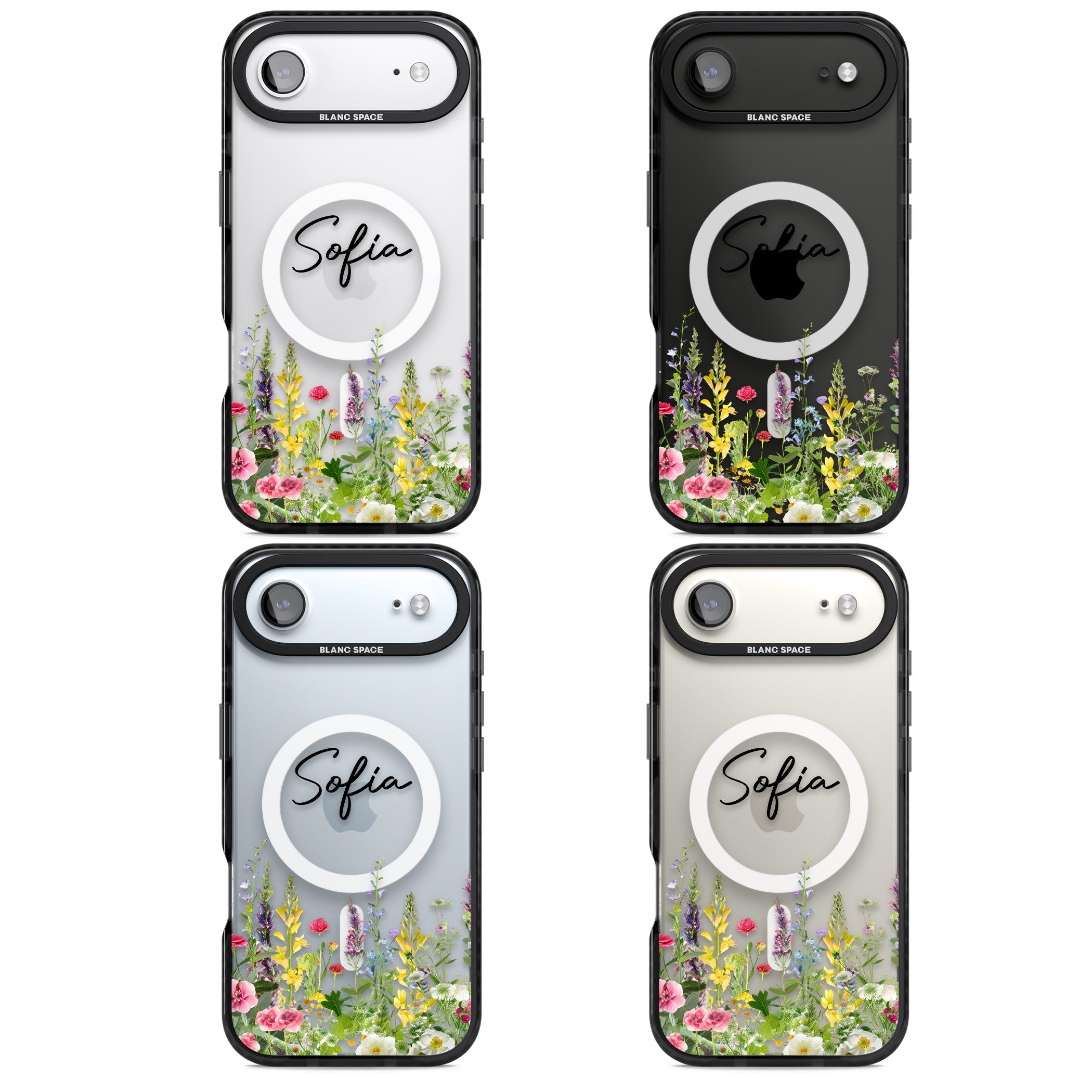 Personalised Garden Wildfowers iPhone 17 Air Impact Pro Black Phone Case APT Impact Protection