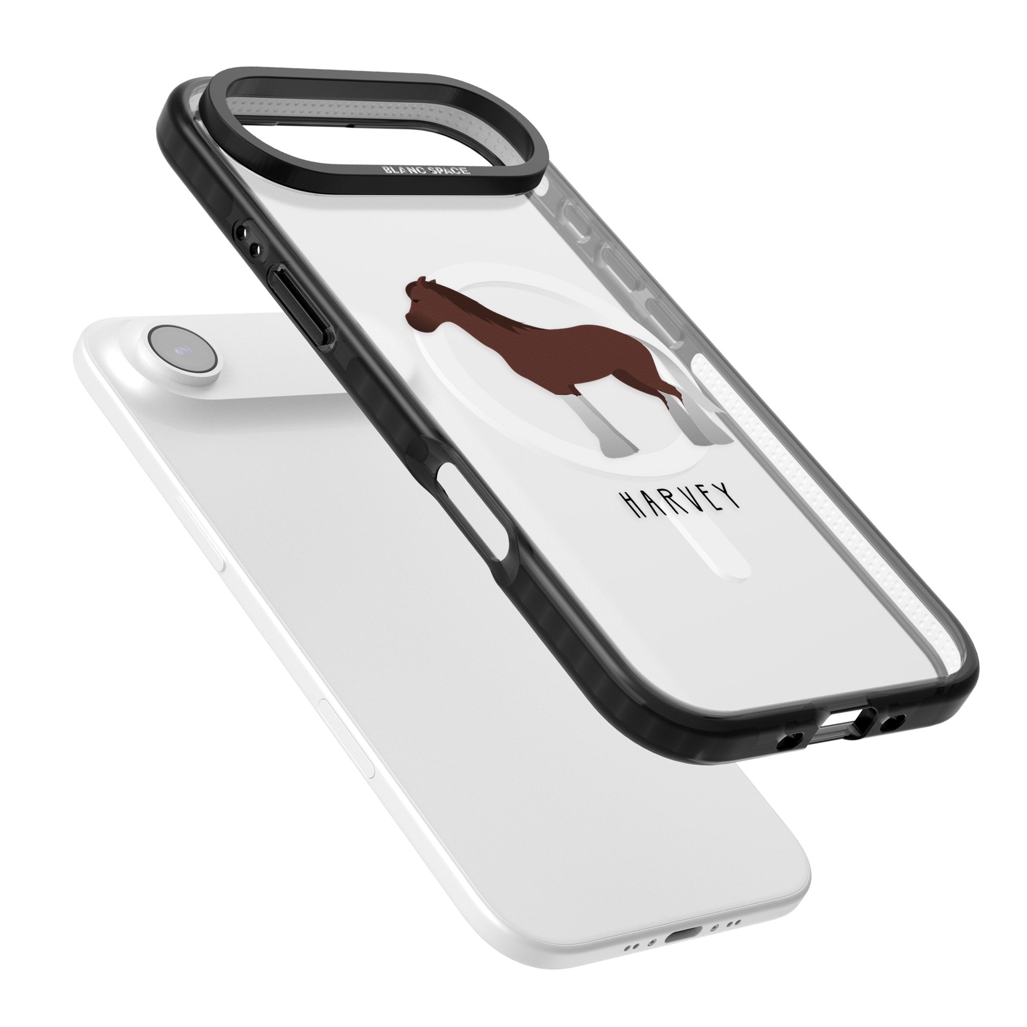 Personalised Brown Horse iPhone 17 Air Impact Pro Black Phone Case Colours