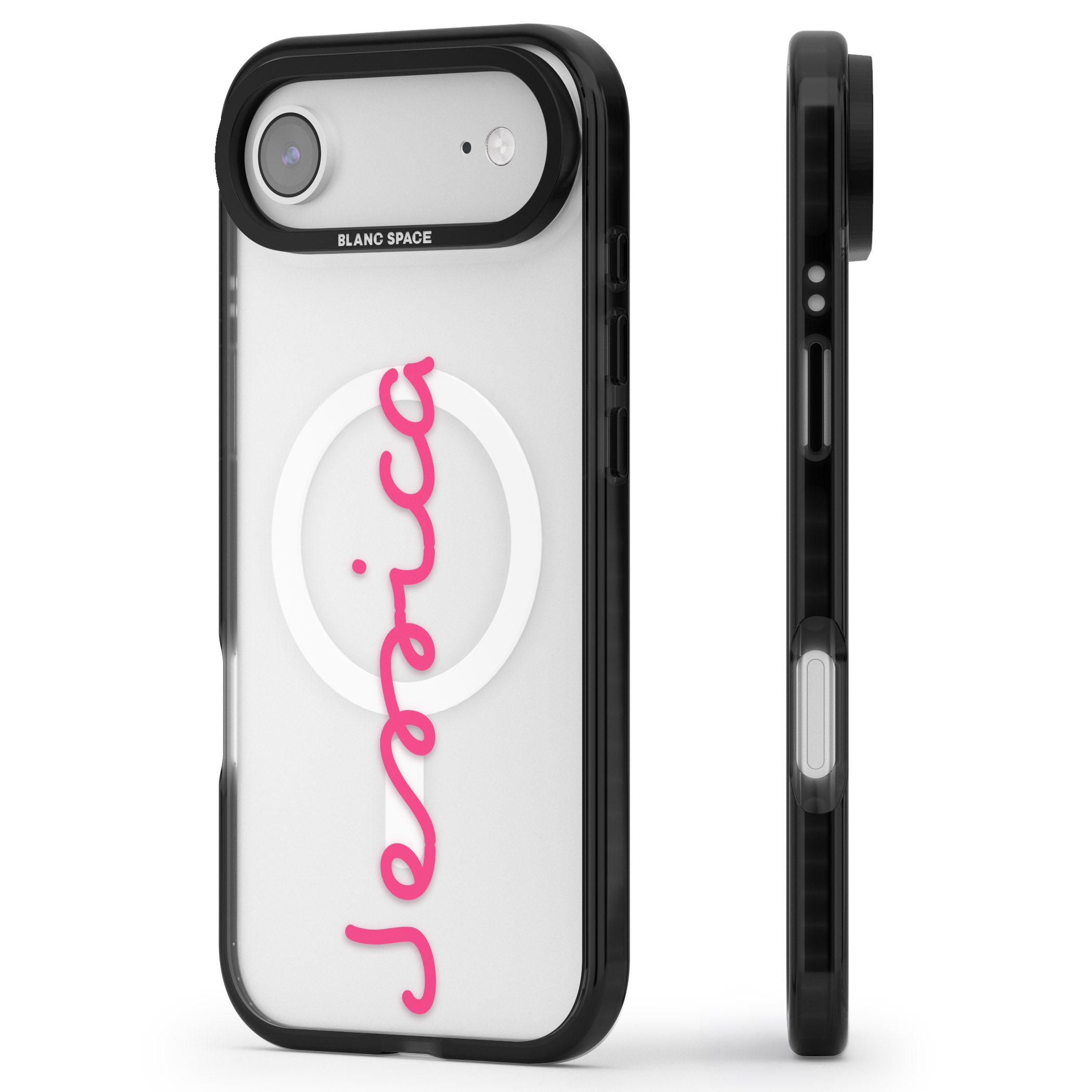 Personalised Summer Name iPhone 17 Air Impact Pro Black Phone Case Side Profile