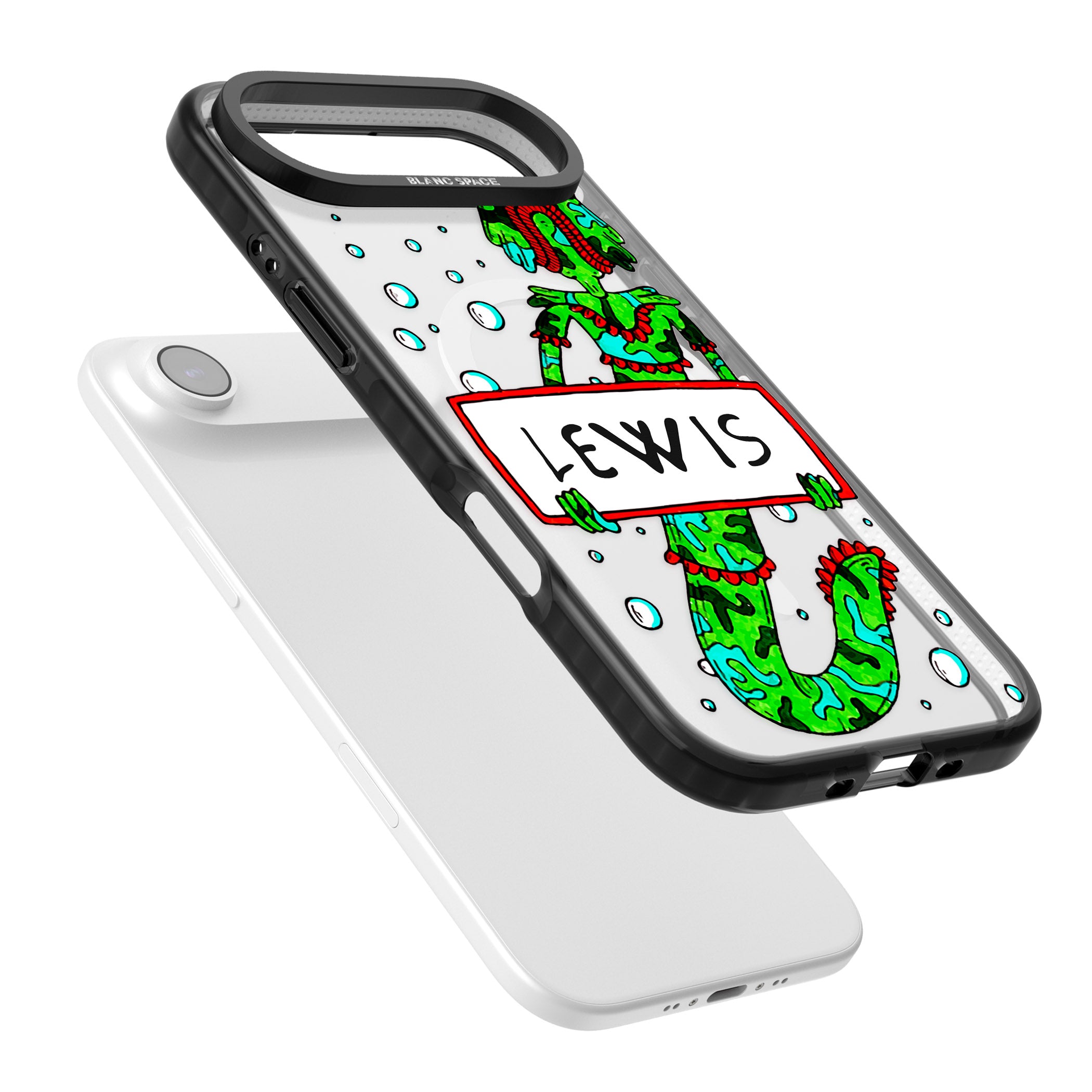 Personalised Fish Boy iPhone 17 Air Impact Pro Black Phone Case Colours