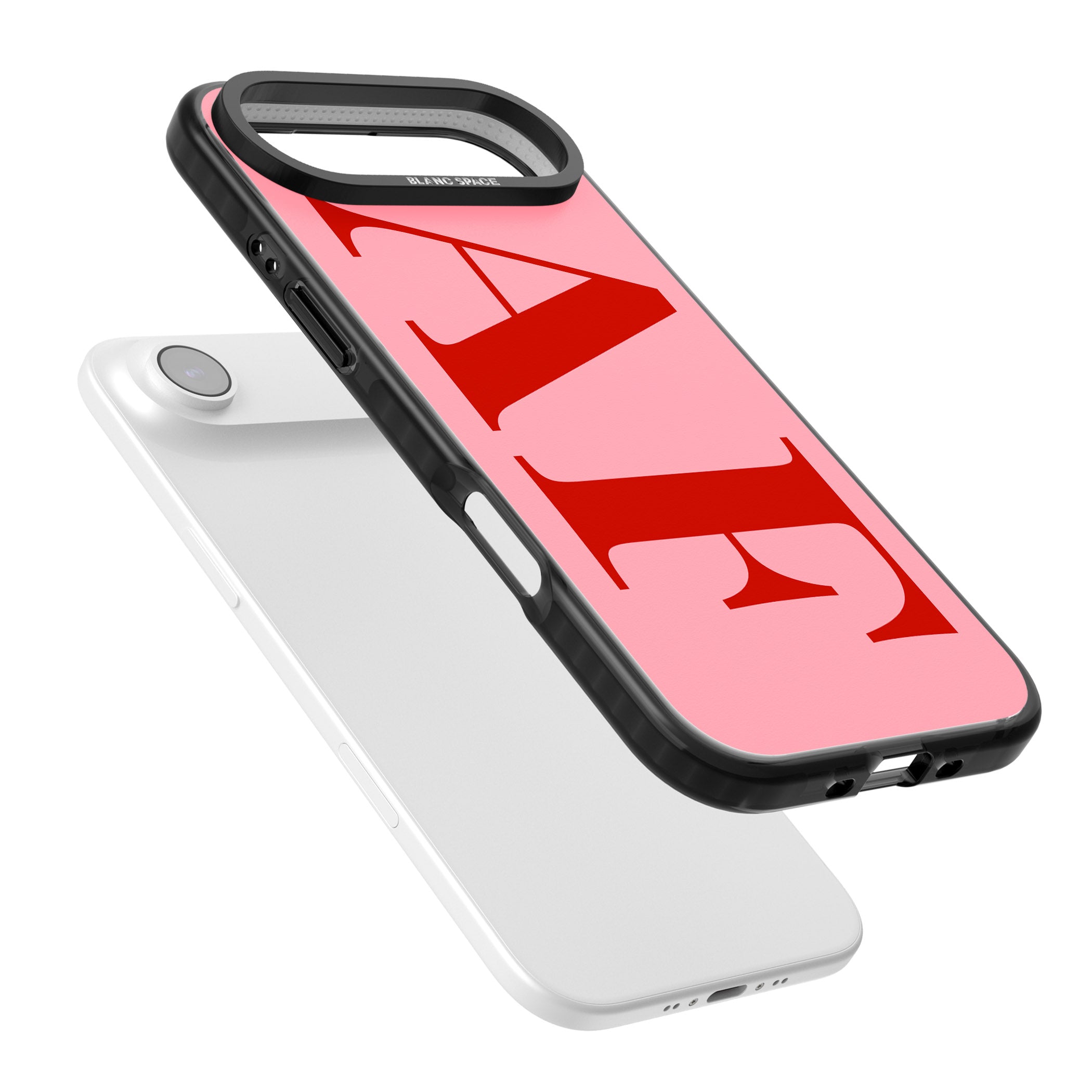 Personalised Red & Pink Letters iPhone 17 Air Impact Pro Black Phone Case Colours