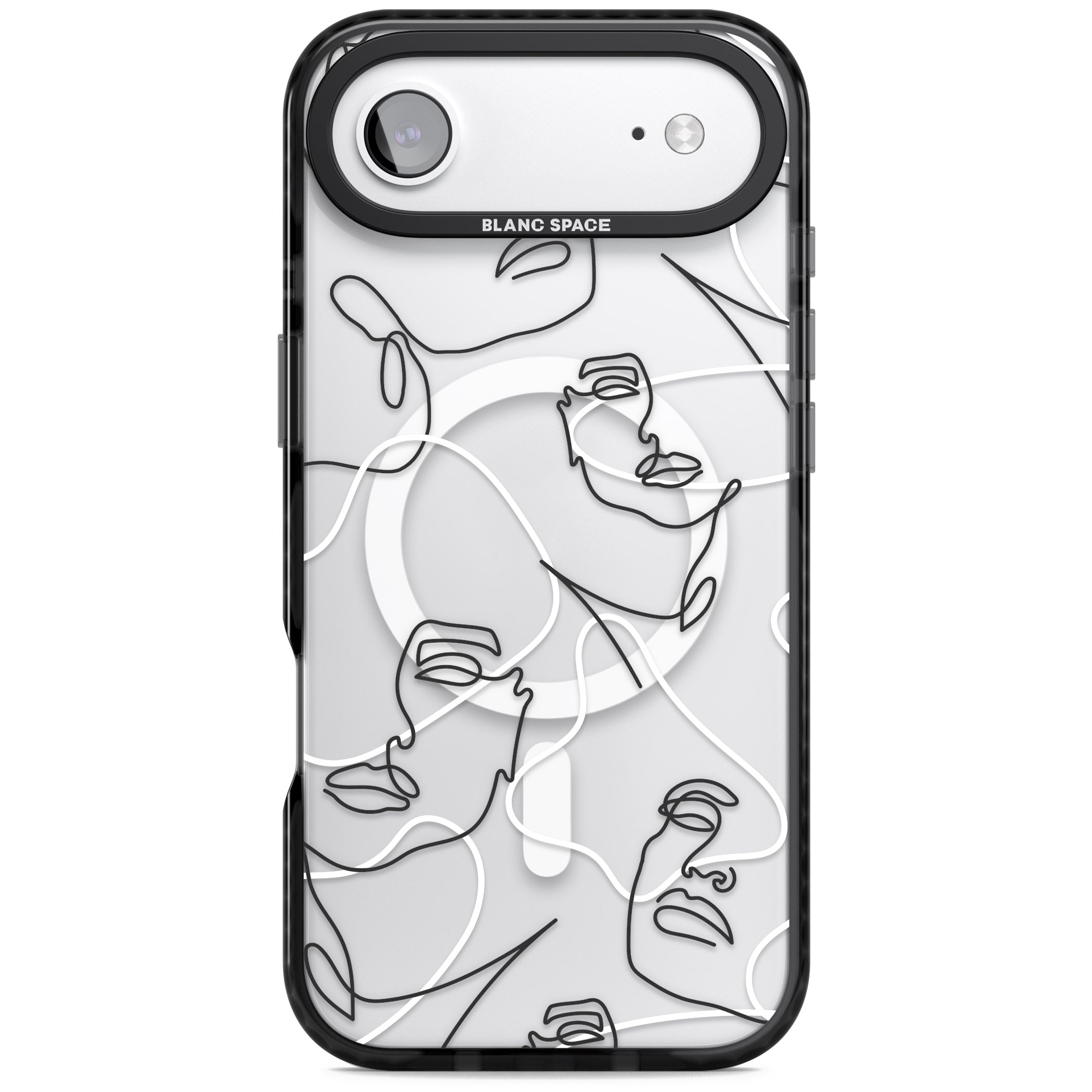 Personalised Abstract Faces iPhone 17 Air Impact Pro Black Phone Case