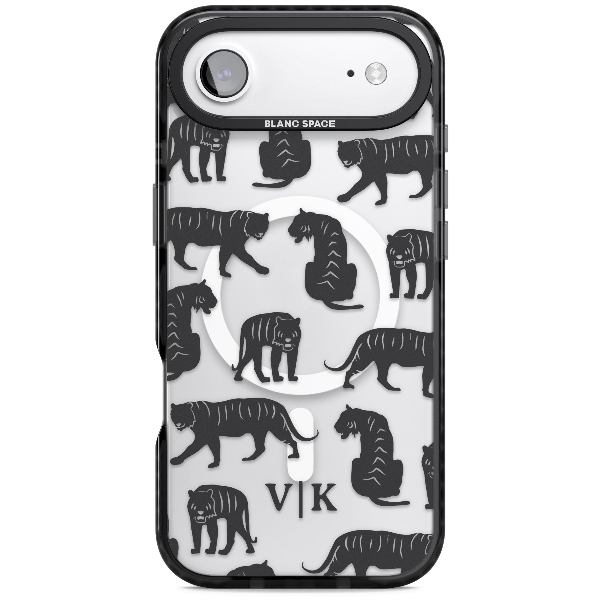 Personalised Tiger Silhouettes iPhone 17 Air Impact Pro Black Phone Case