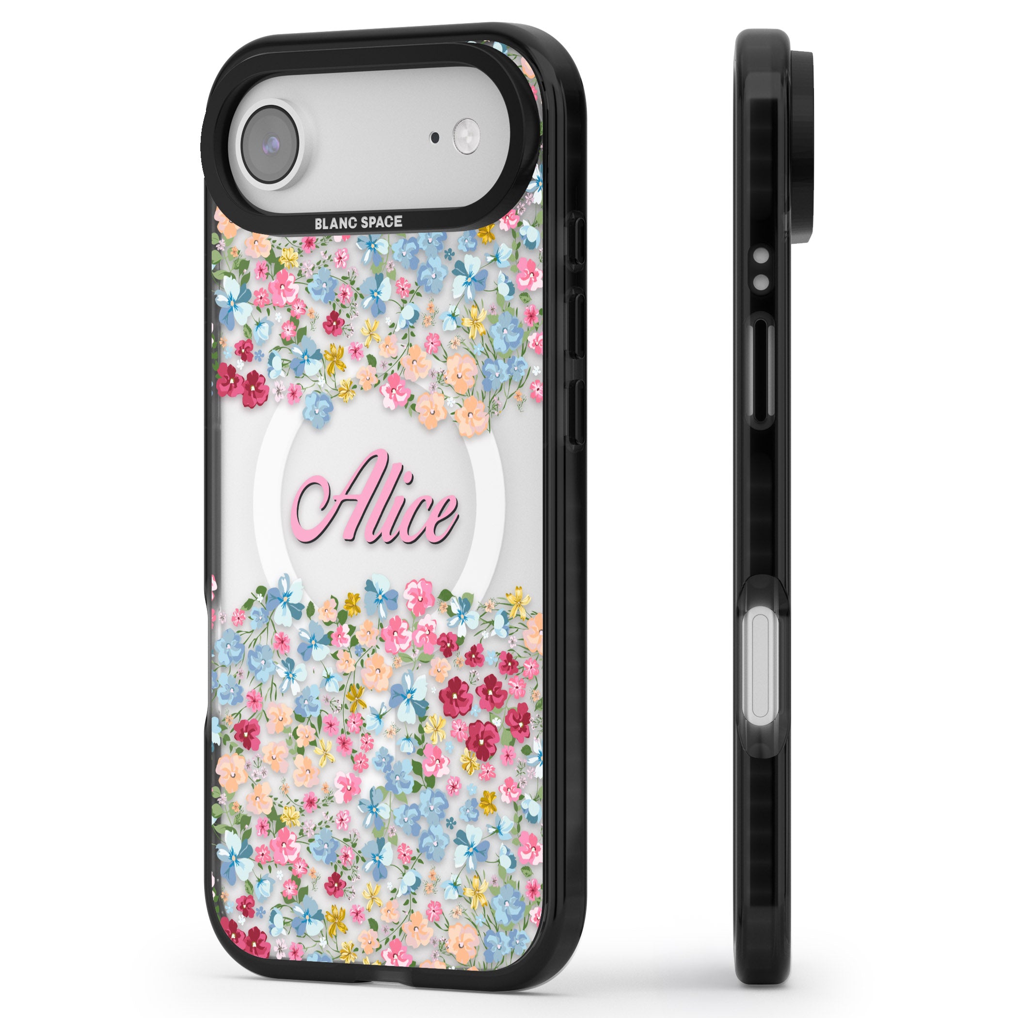 Personalised Venetian Meadow iPhone 17 Air Impact Pro Black Phone Case Side Profile