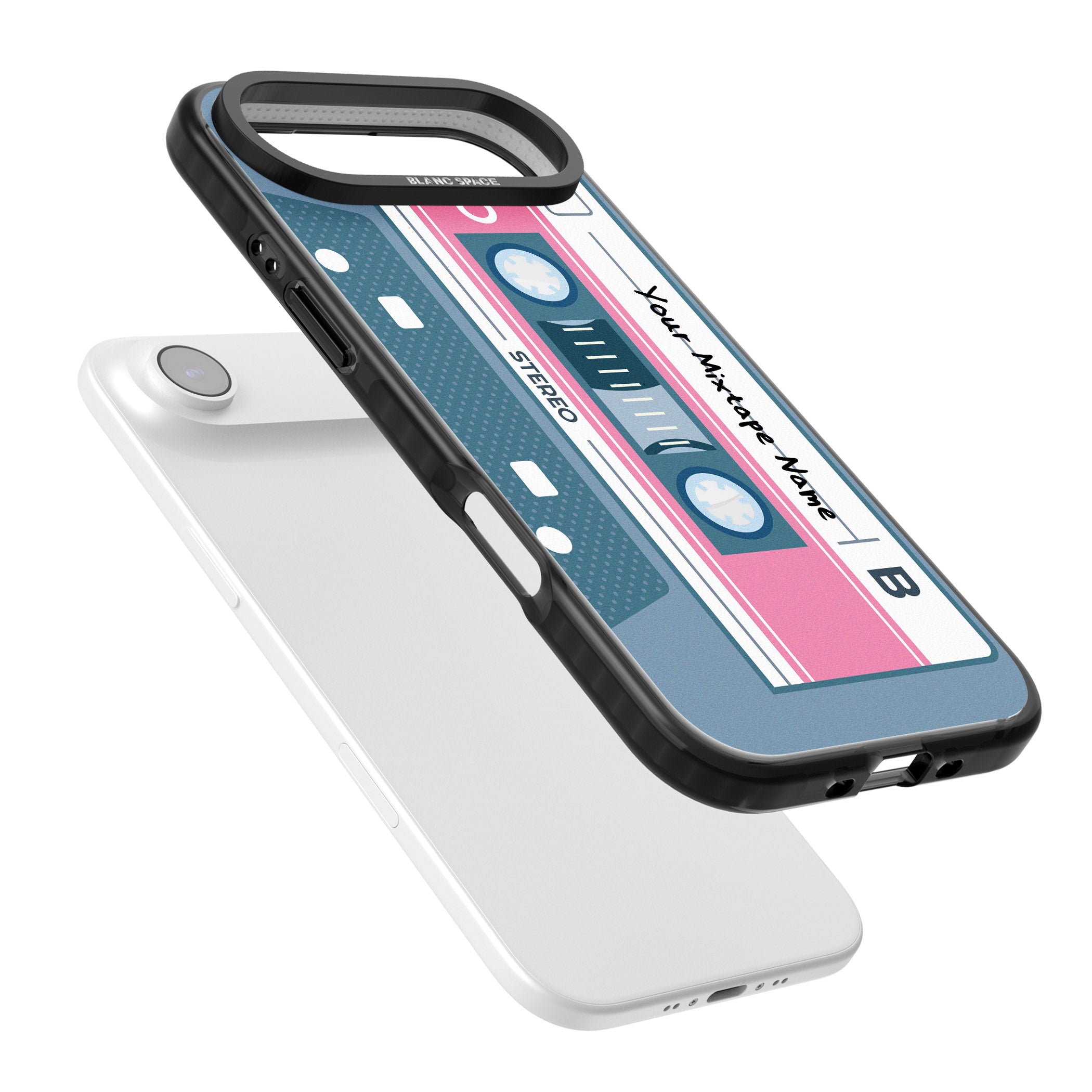 Personalised Retro Cassette Mixtape iPhone 17 Air Impact Pro Black Phone Case Colours