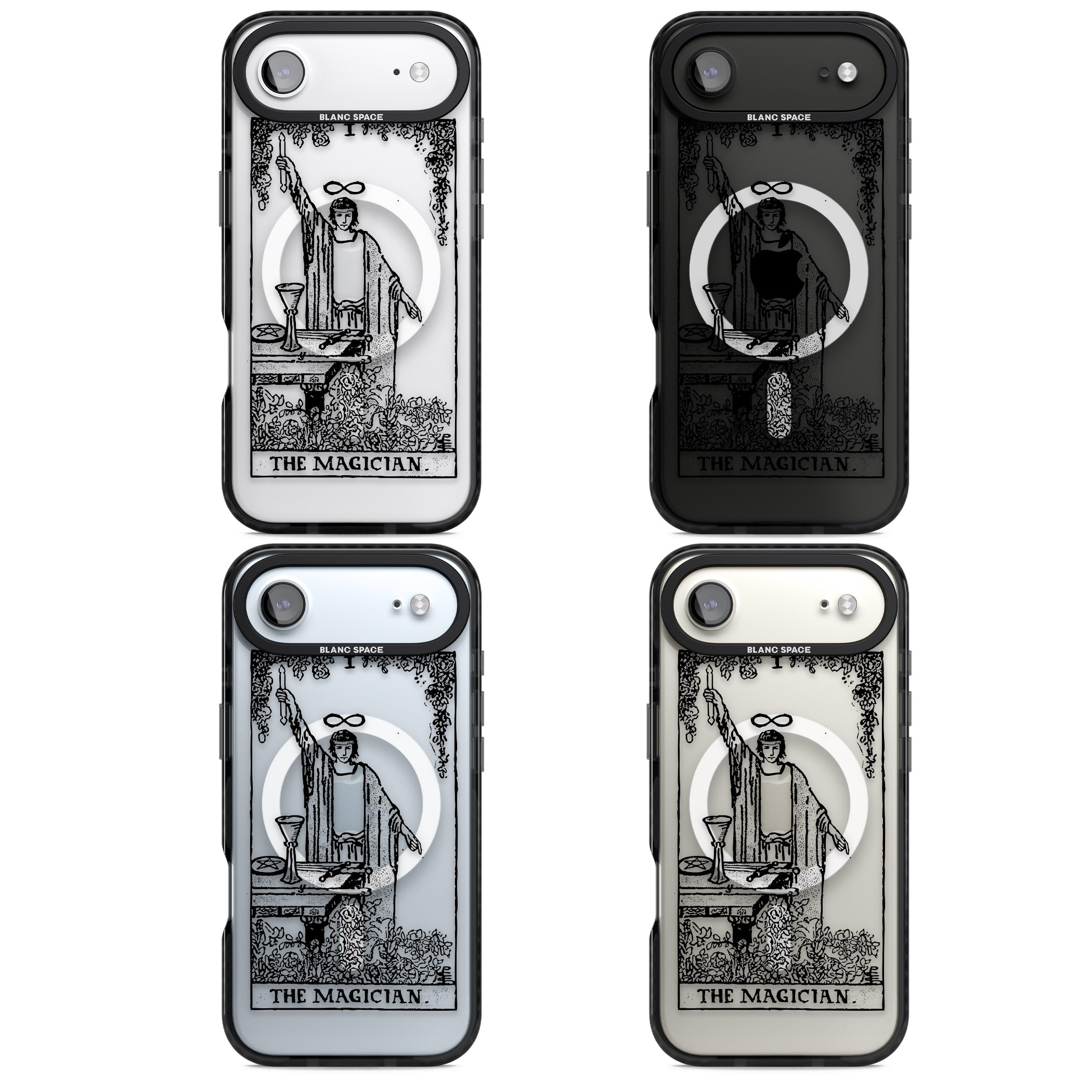 Personalised The Magician Tarot Transparent iPhone 17 Air Impact Pro Black Phone Case APT Impact Protection