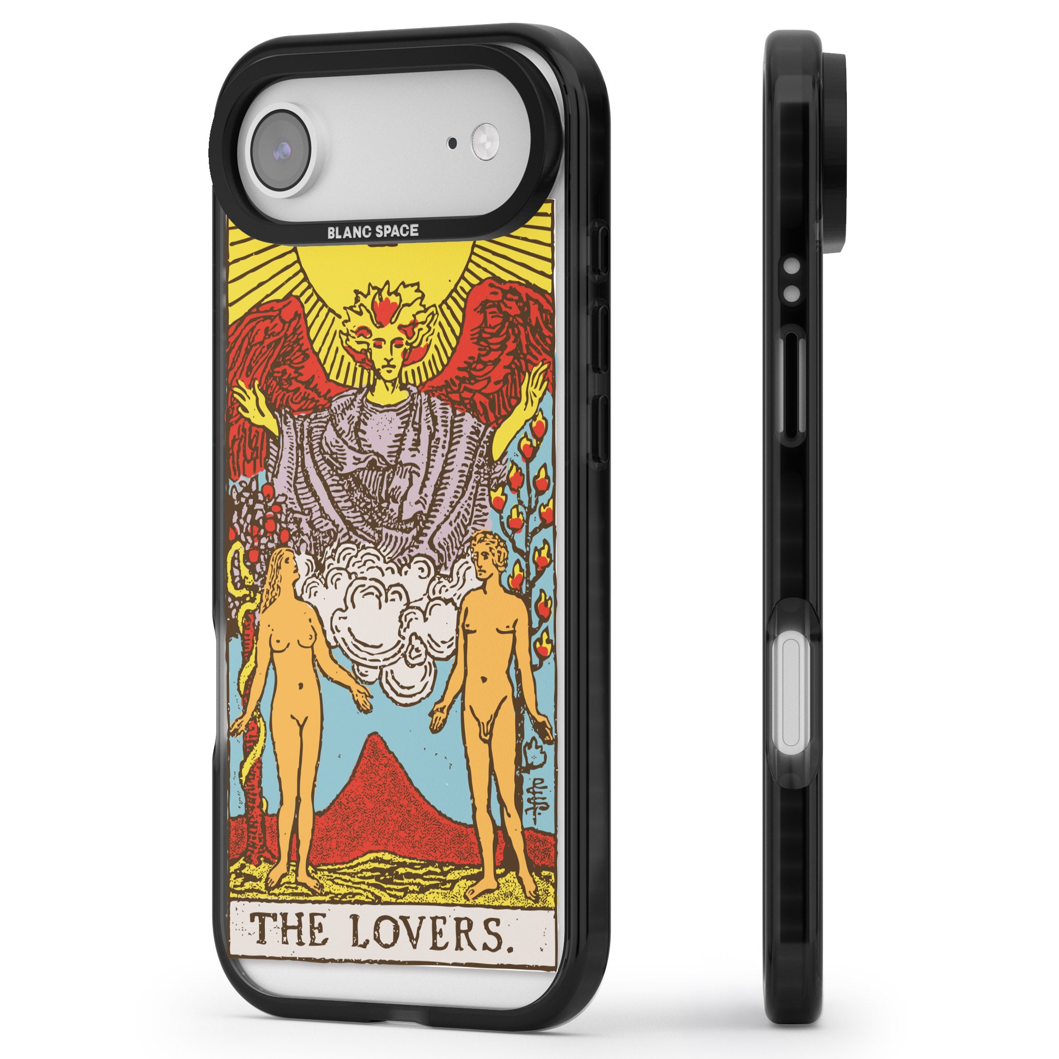 Personalised The Lovers Tarot Card (Color) iPhone 17 Air Impact Pro Black Phone Case Side Profile