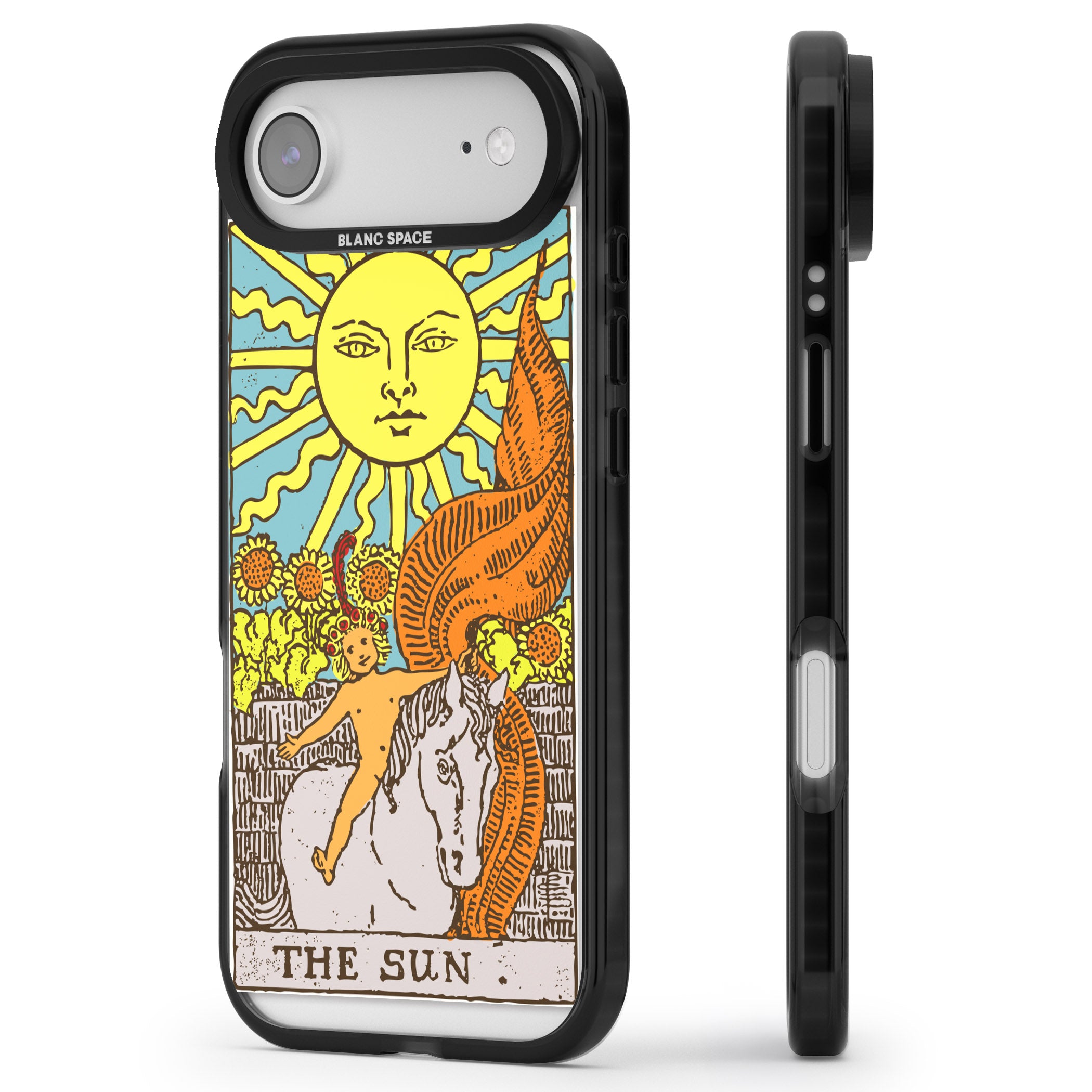 Personalised The Sun Tarot Card (Color) iPhone 17 Air Impact Pro Black Phone Case Side Profile