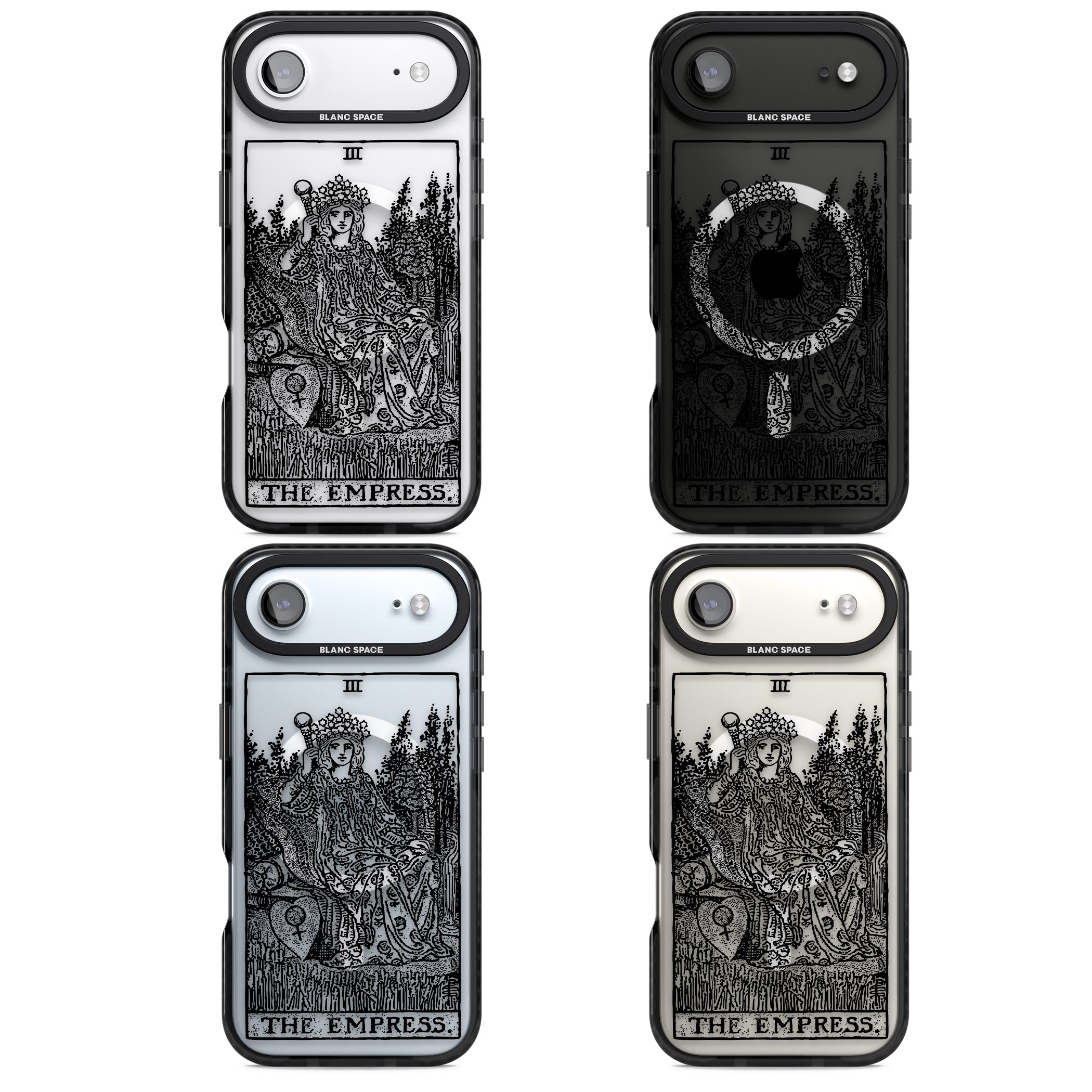 Personalised The Empress Tarot Card (Clear) iPhone 17 Air Impact Pro Black Phone Case APT Impact Protection