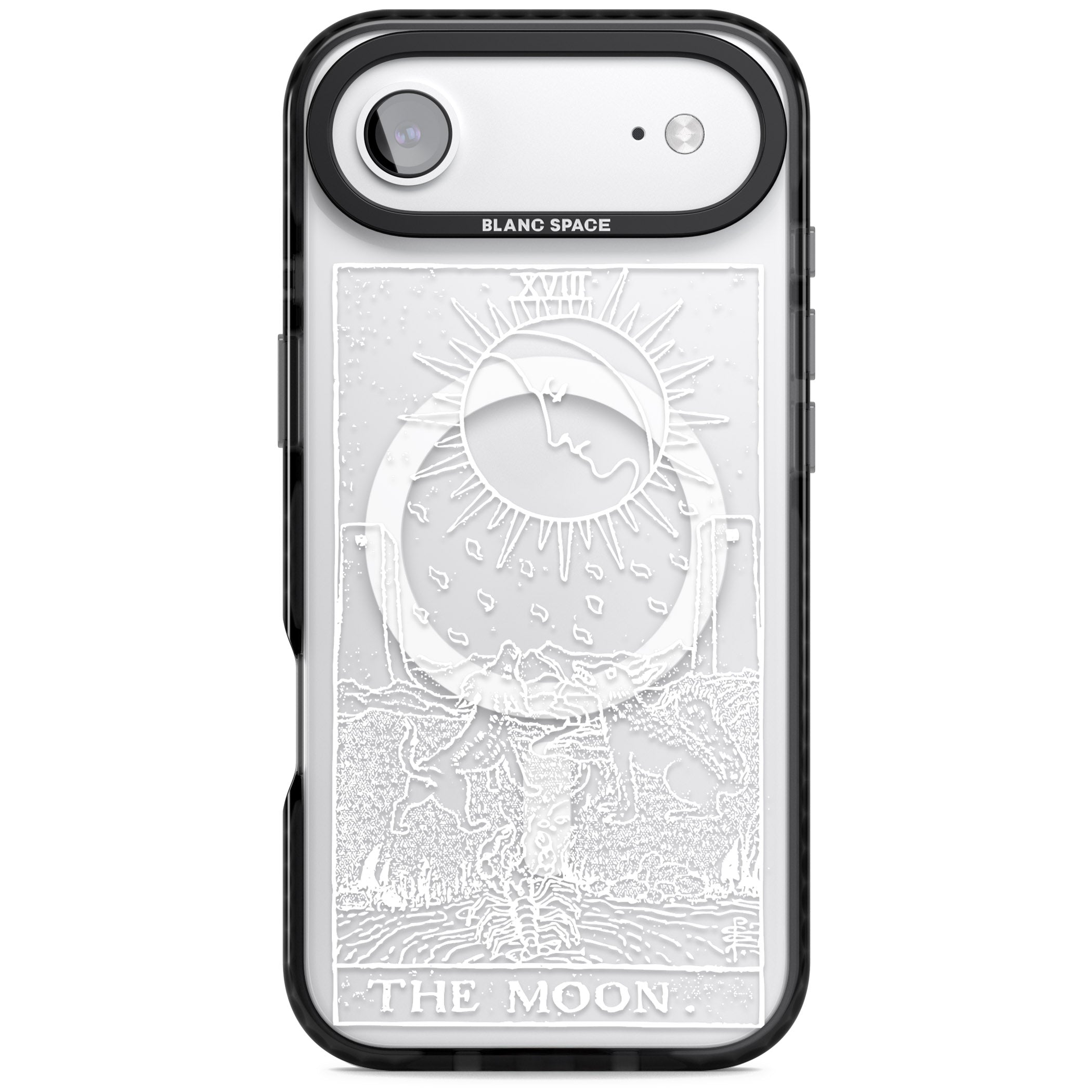 Personalised The Moon Tarot Card (White) iPhone 17 Air Impact Pro Black Phone Case