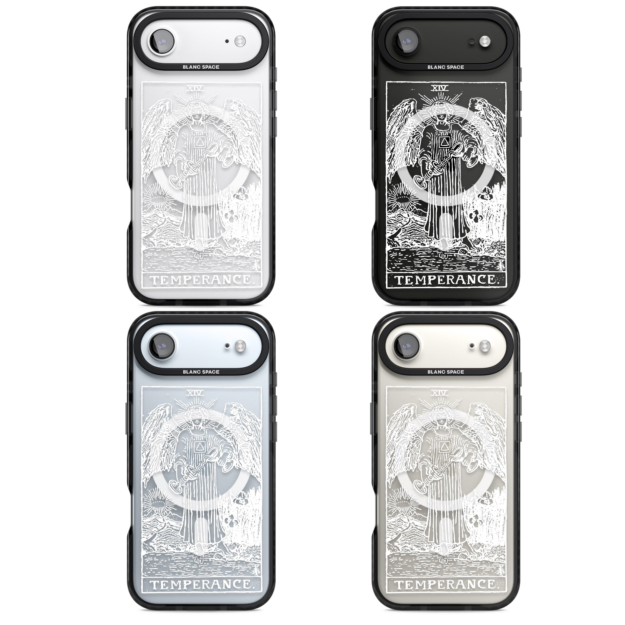 Personalised Temperance Tarot Card (White) iPhone 17 Air Impact Pro Black Phone Case APT Impact Protection