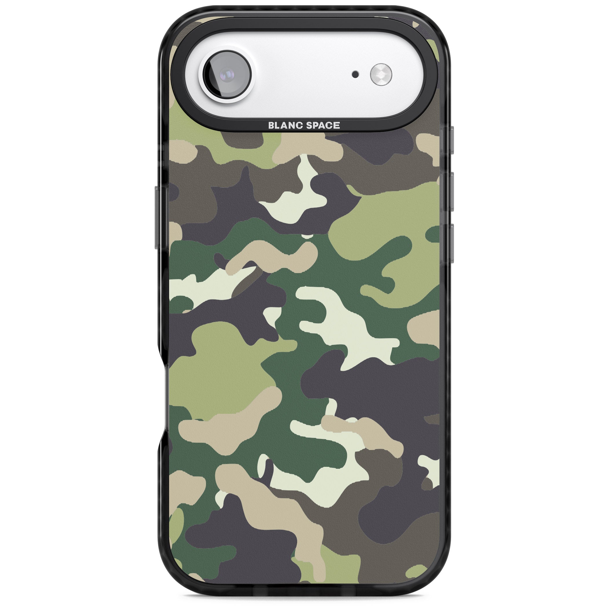 Green Camo iPhone 17 Air Impact Pro Black Phone Case