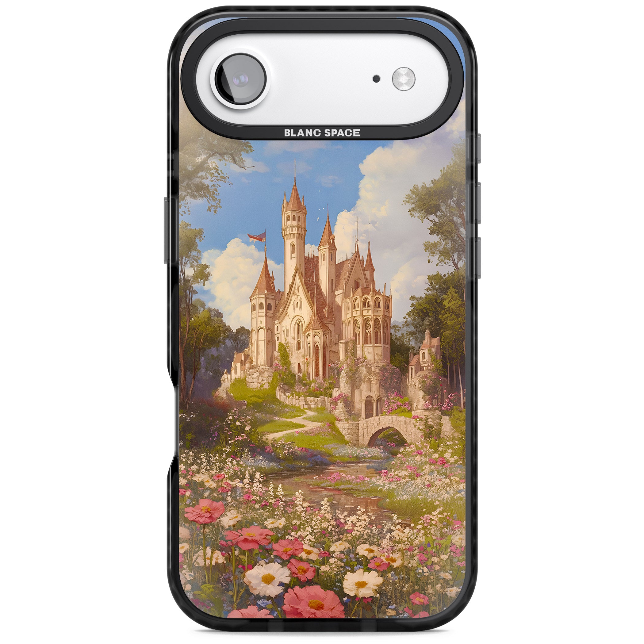 Castle Flower Fields iPhone 17 Air Impact Pro Black Phone Case