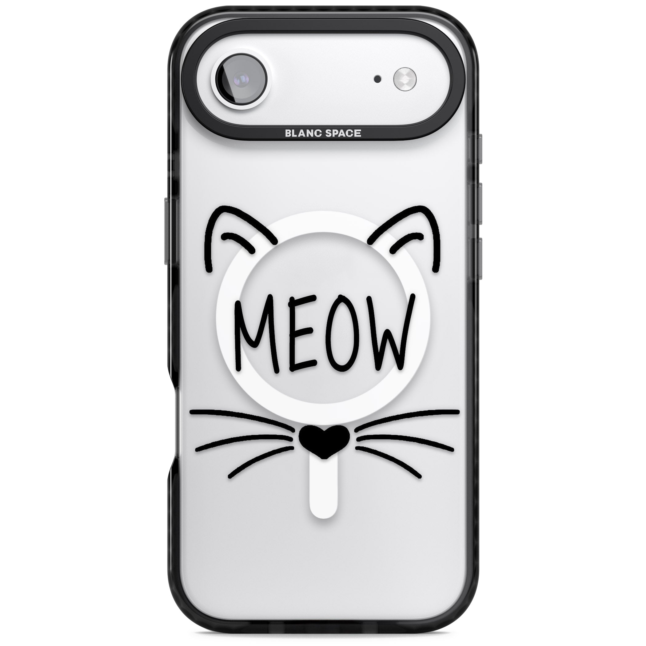 Cat Whiskers iPhone 17 Air Impact Pro Black Phone Case