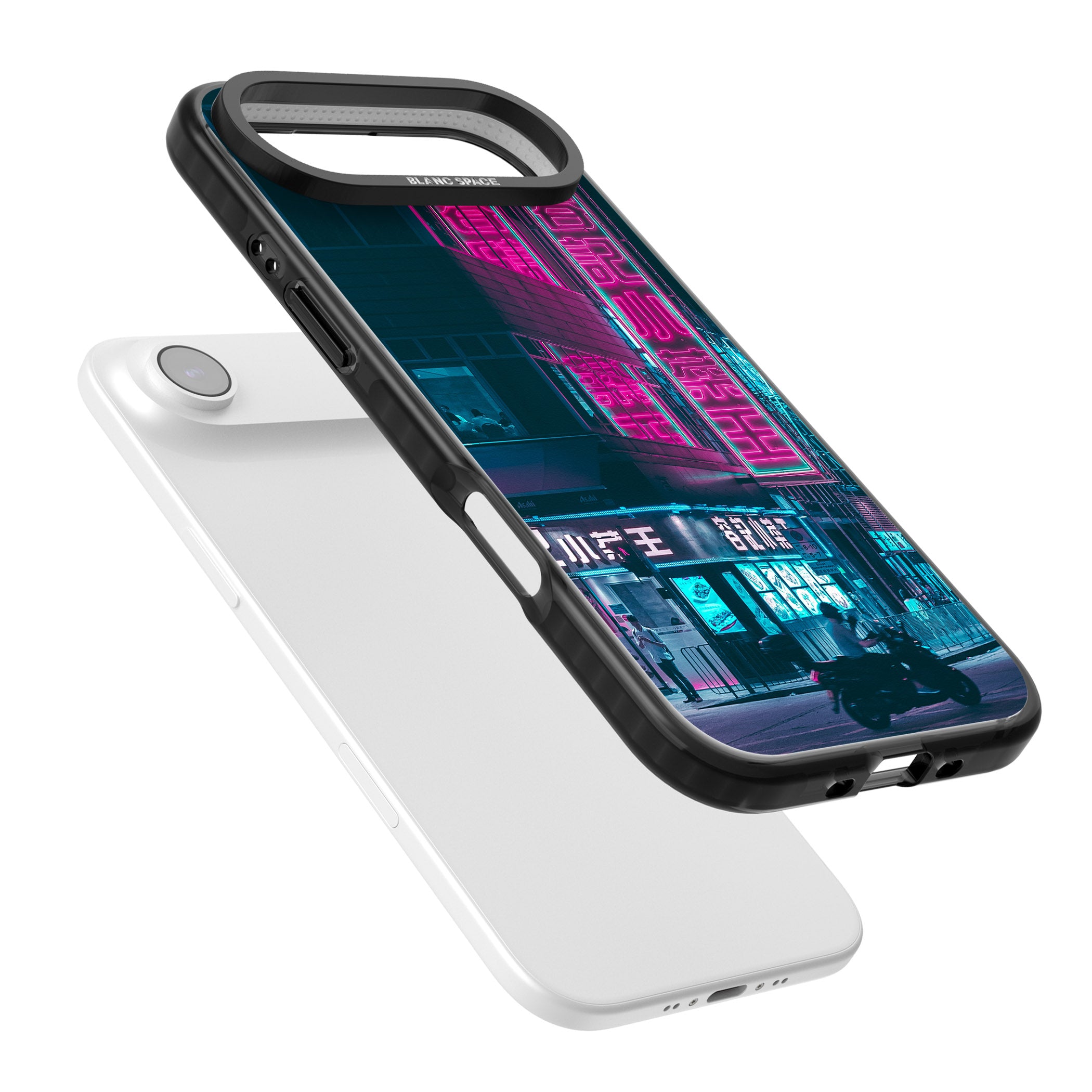 Neon City Ride iPhone 17 Air Impact Pro Black Phone Case Colours