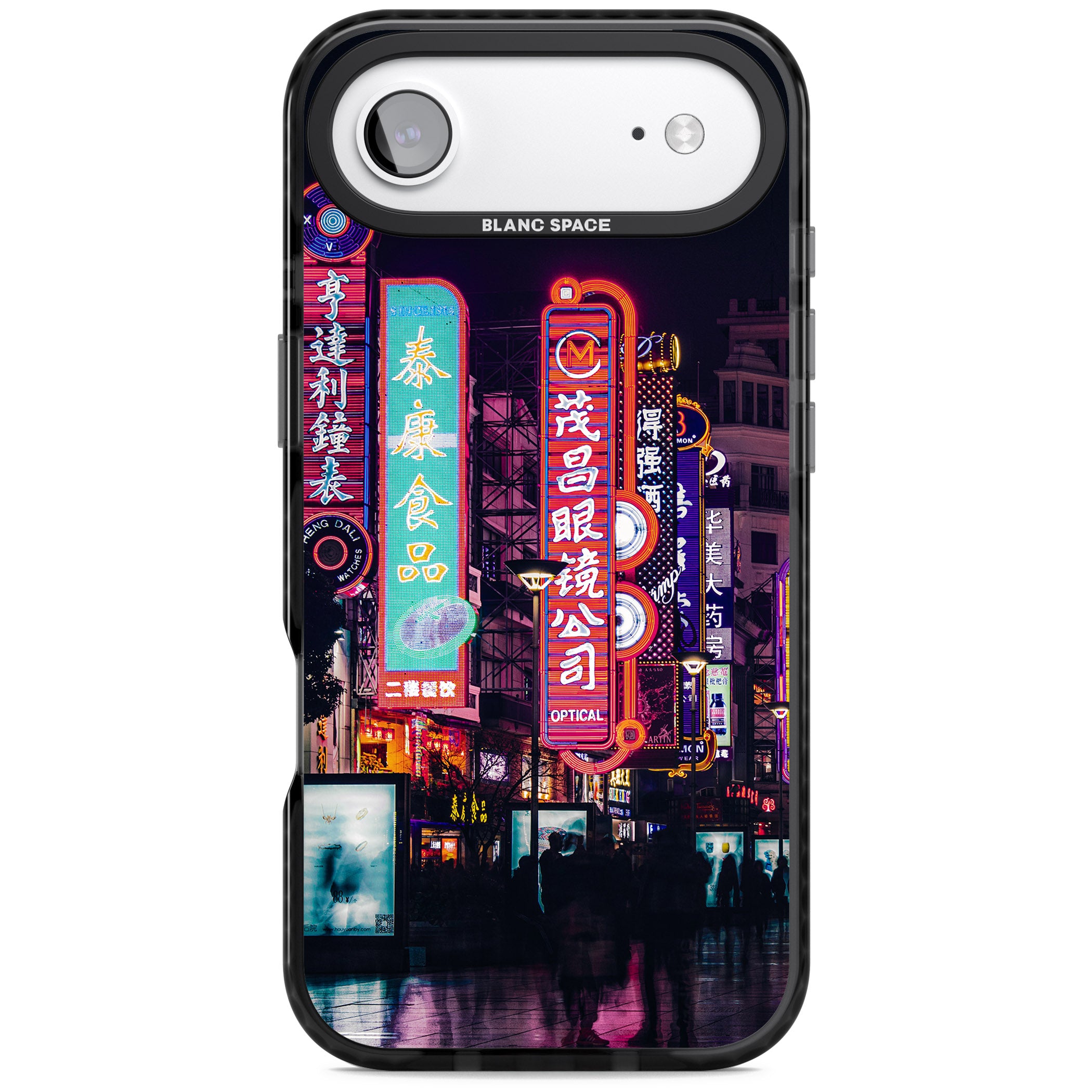 Neon Streets iPhone 17 Air Impact Pro Black Phone Case