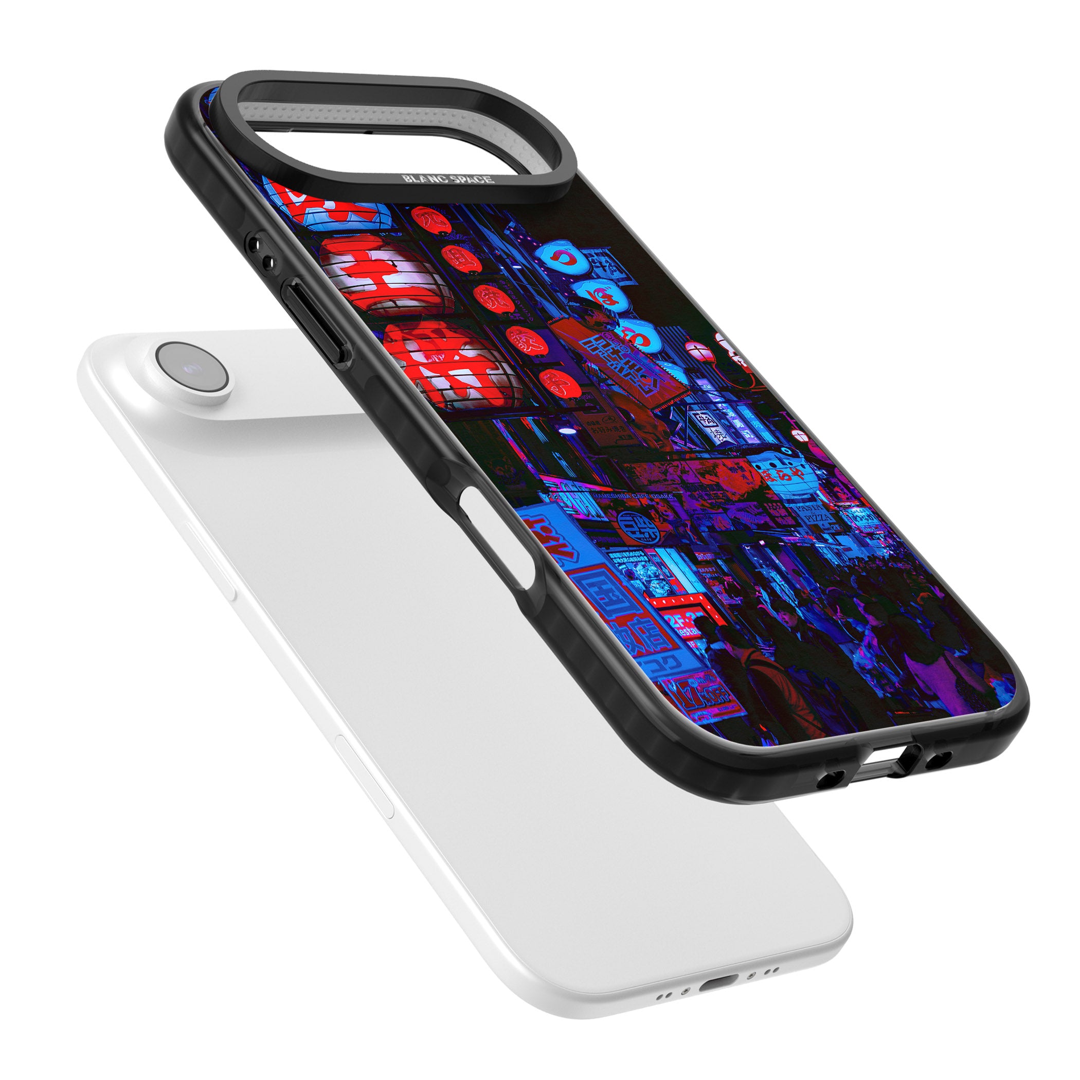 Neon City Nights iPhone 17 Air Impact Pro Black Phone Case Colours