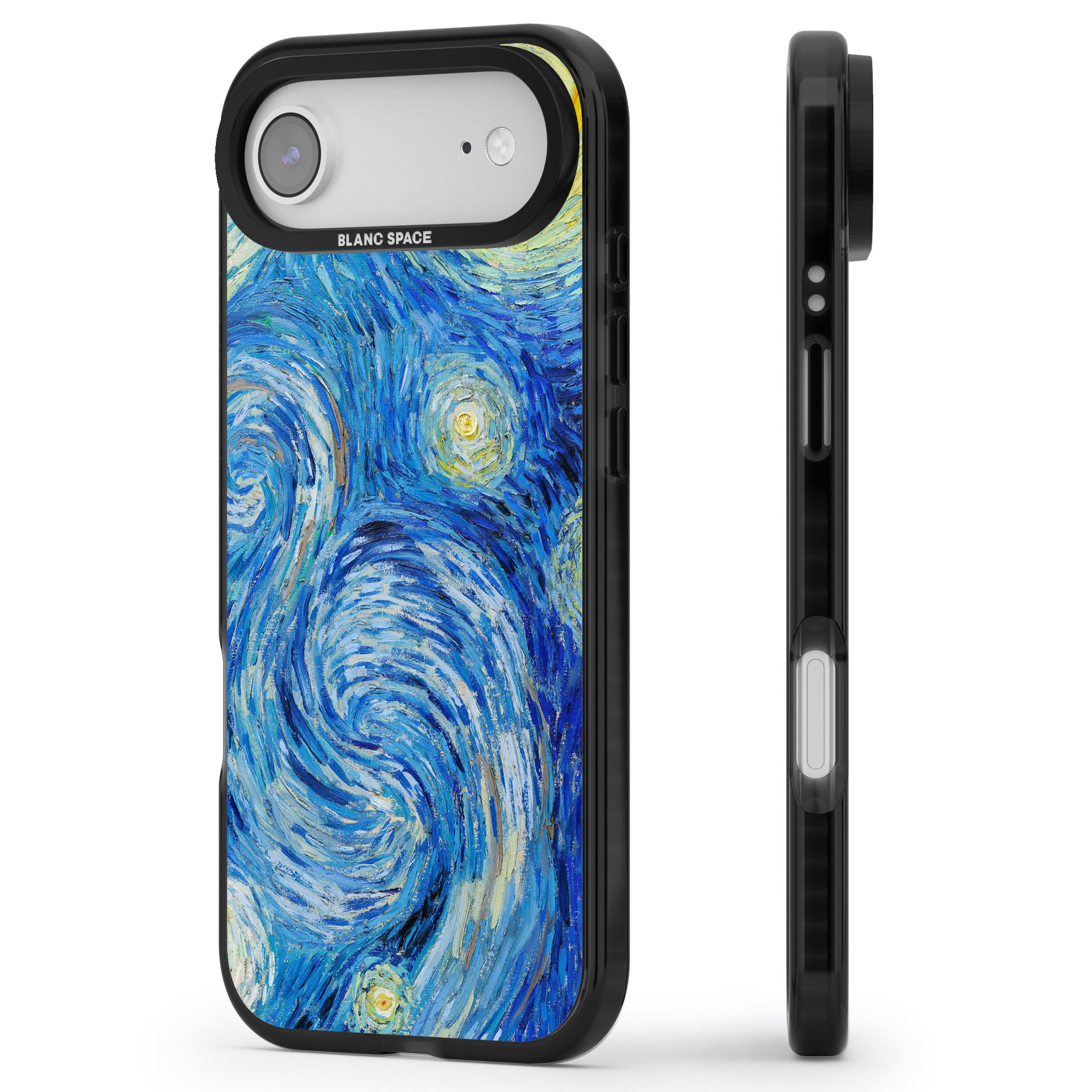 The Starry Night By Vincent Van Gogh iPhone 17 Air Impact Pro Black Phone Case Side Profile