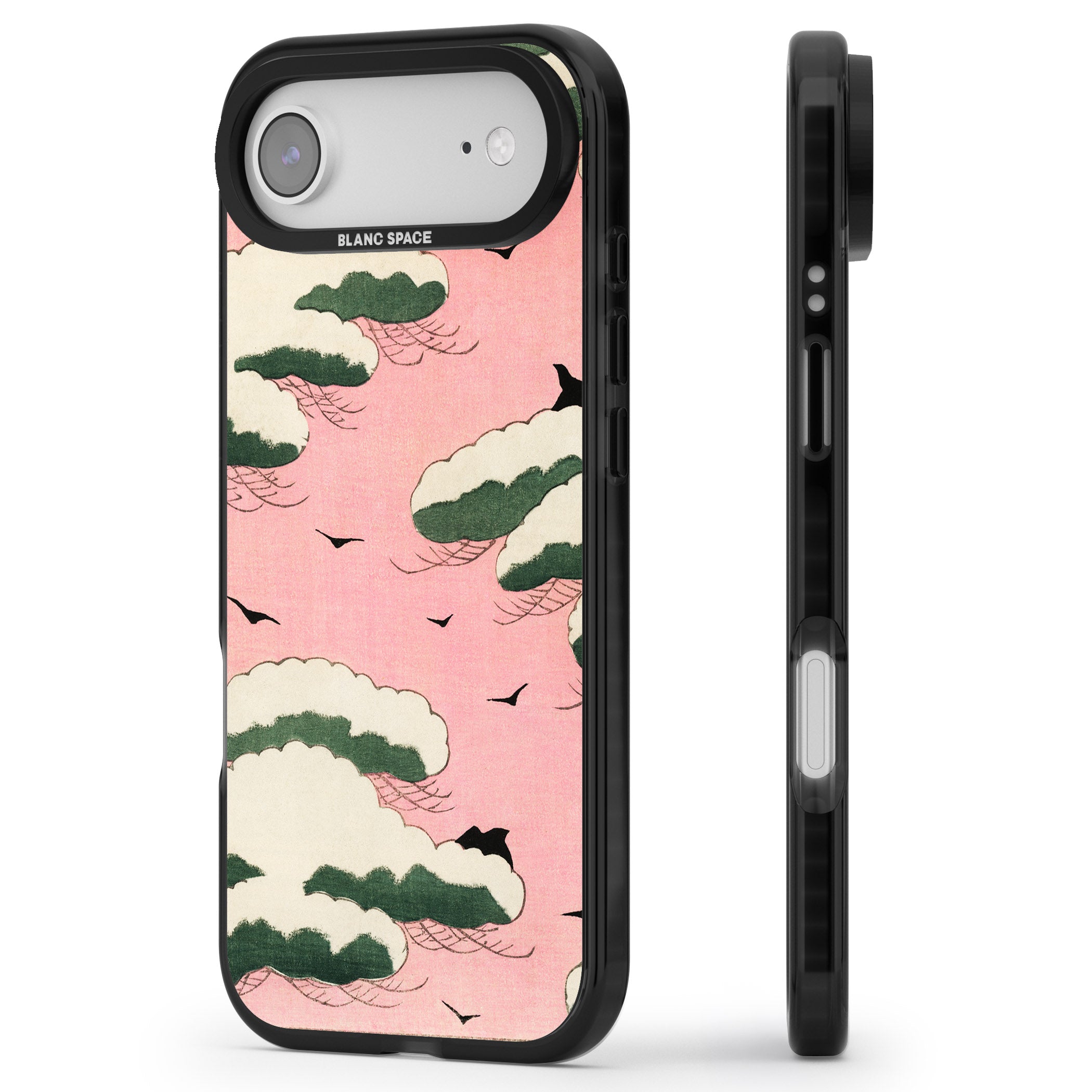 Japanese Pink Sky iPhone 17 Air Impact Pro Black Phone Case Side Profile