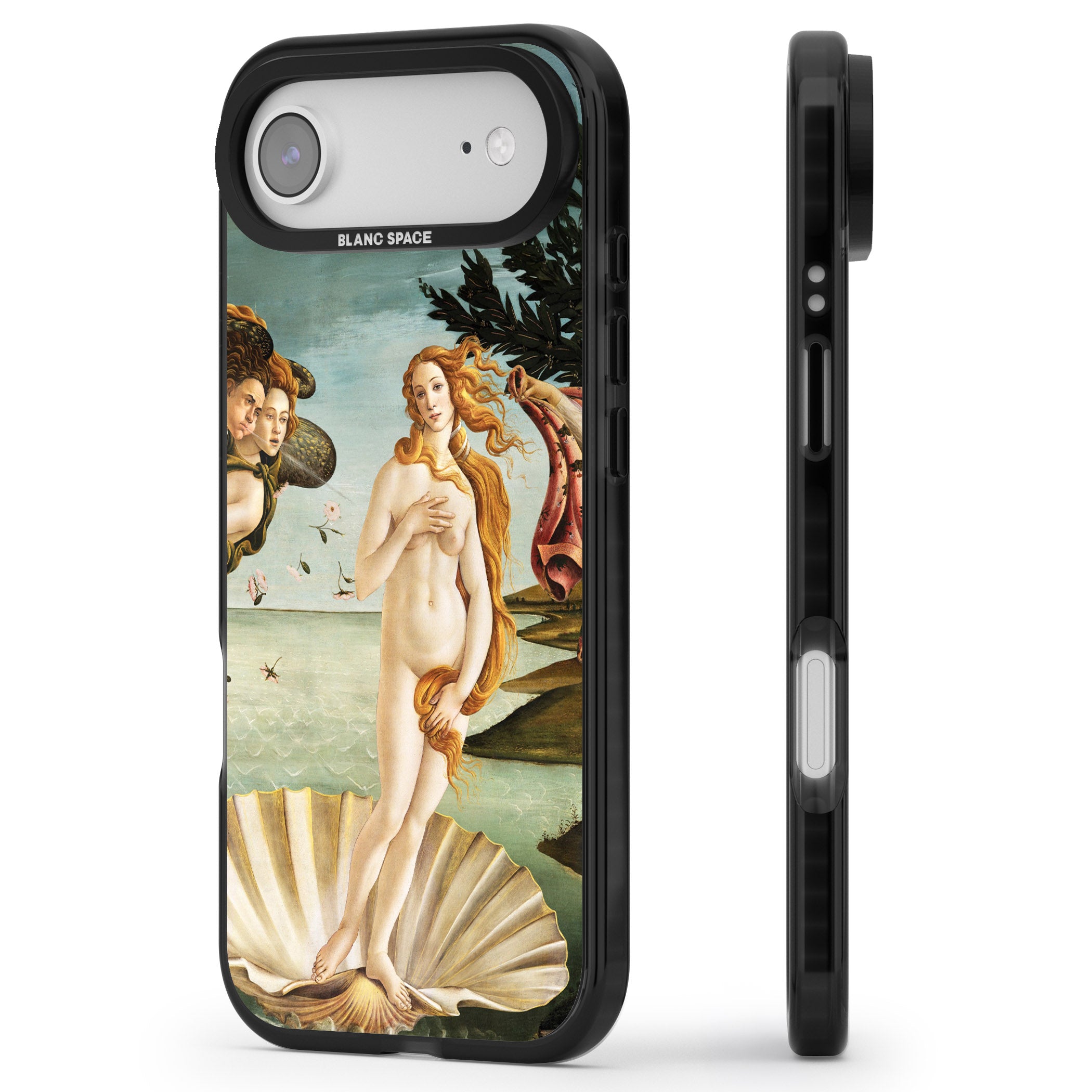 The Birth of Venus - Sandro Botticelli iPhone 17 Air Impact Pro Black Phone Case Side Profile