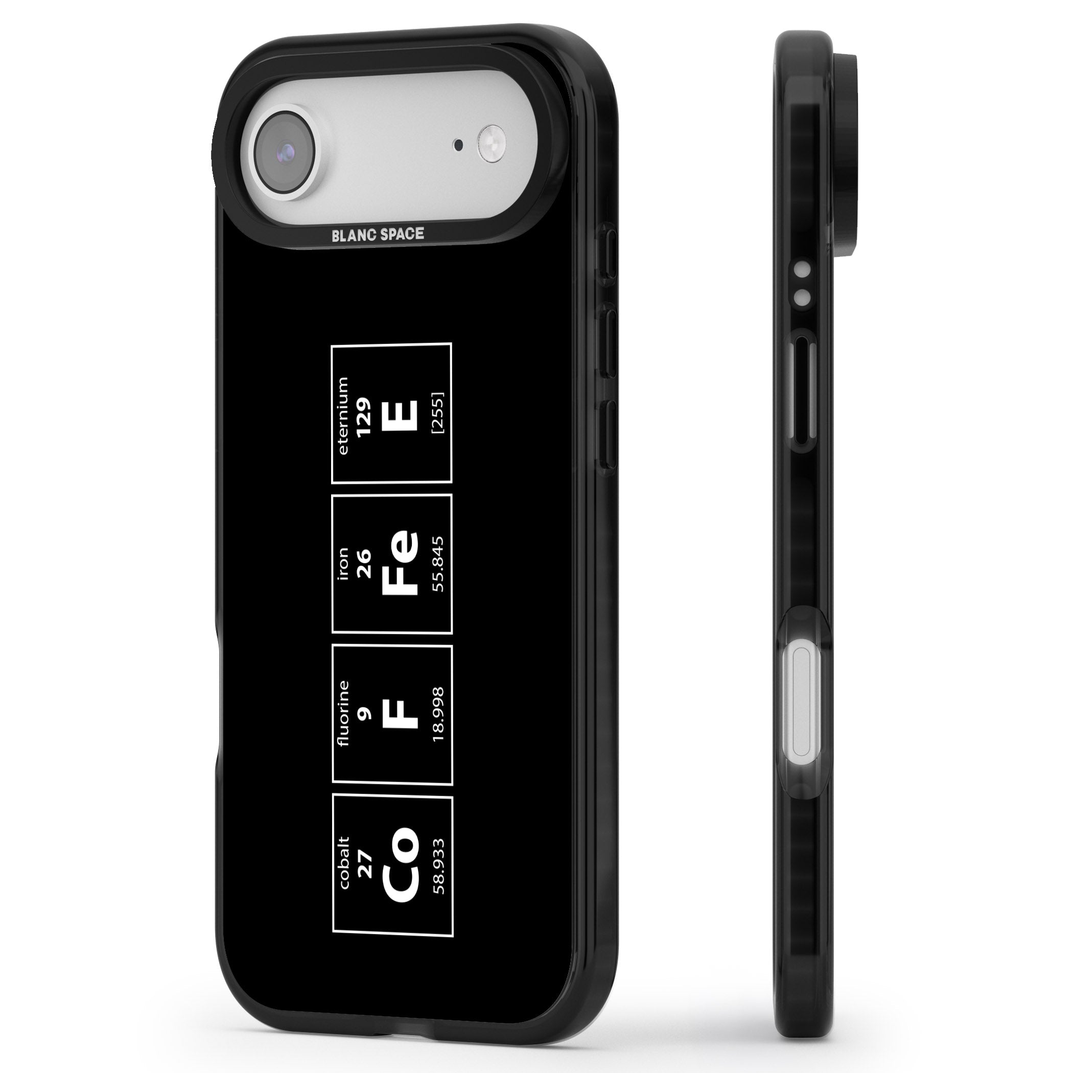 Coffee Element (Black) iPhone 17 Air Impact Pro Black Phone Case Side Profile