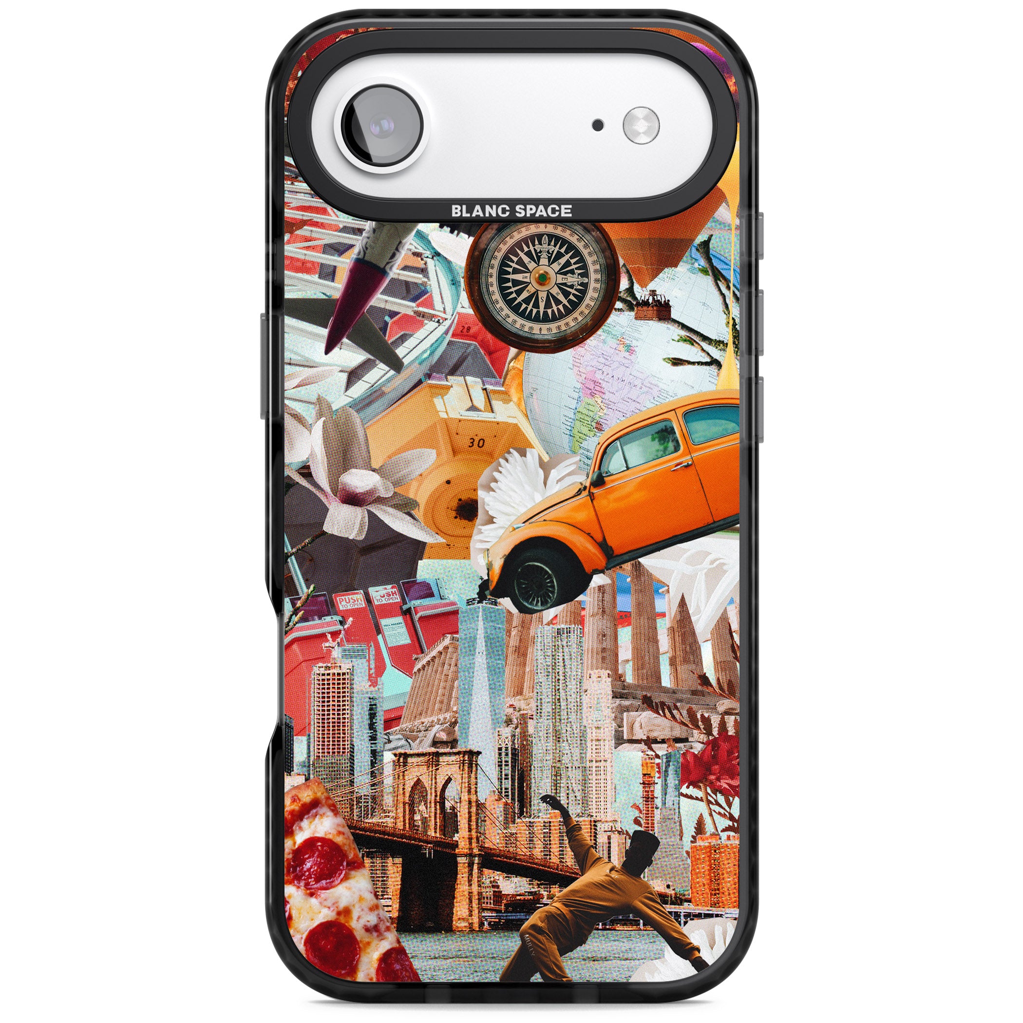 Bold New York Collage iPhone 17 Air Impact Pro Black Phone Case
