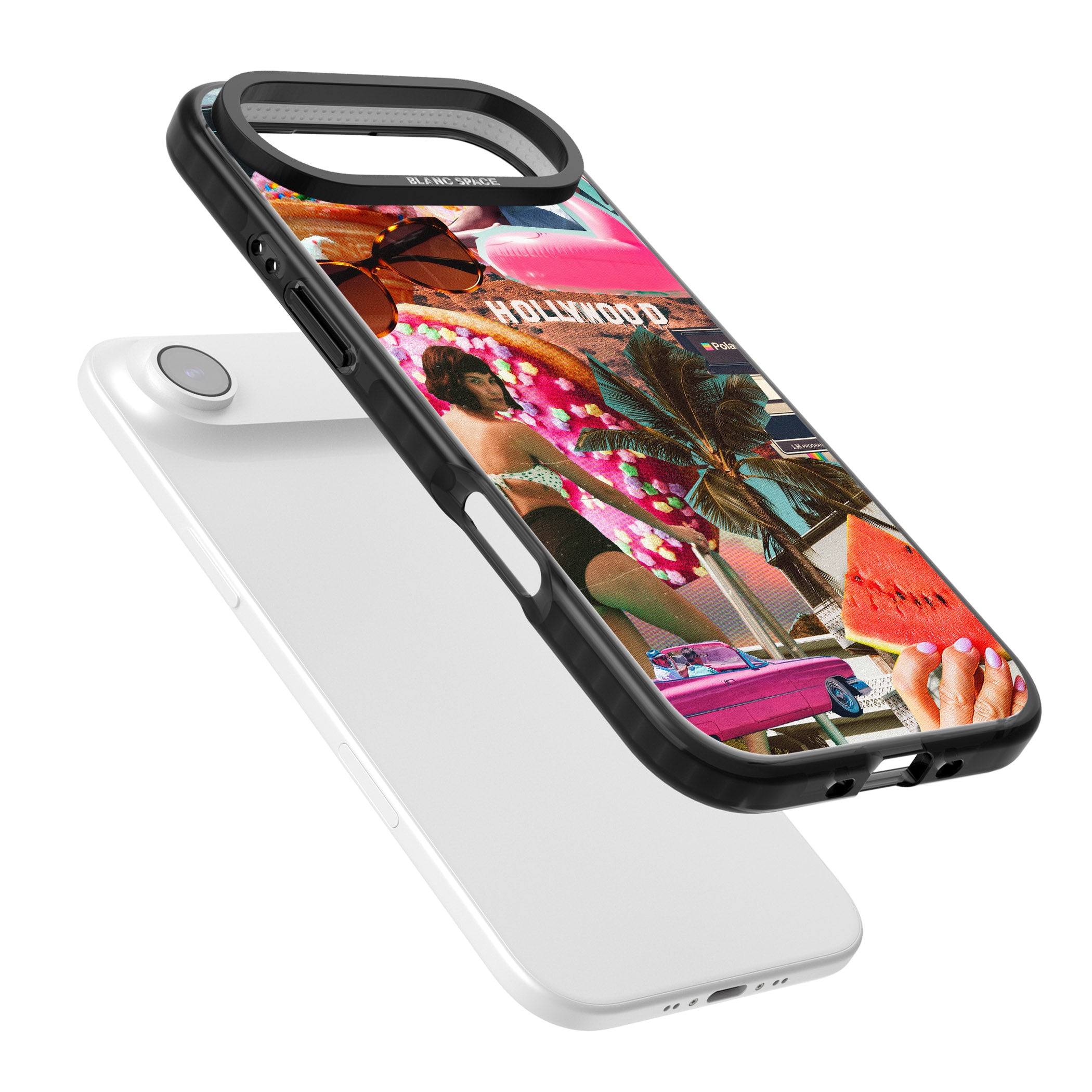 Hollywood Retro Collage iPhone 17 Air Impact Pro Black Phone Case Colours