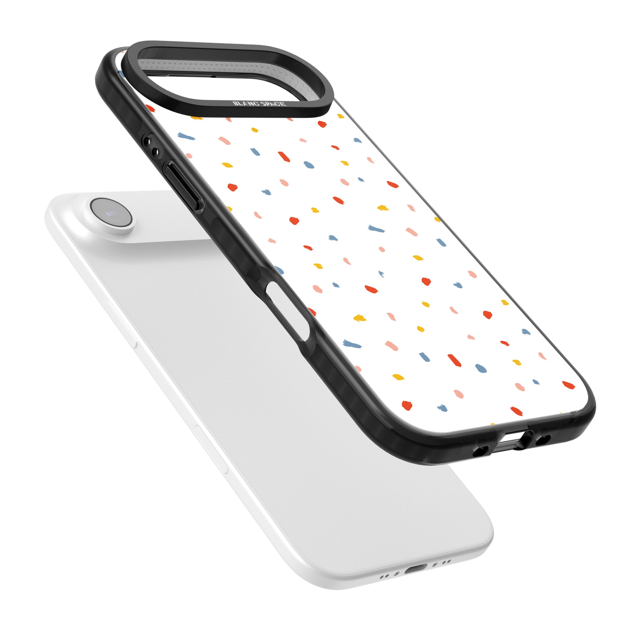 Confetti Speckle iPhone 17 Air Impact Pro Black Phone Case Colours
