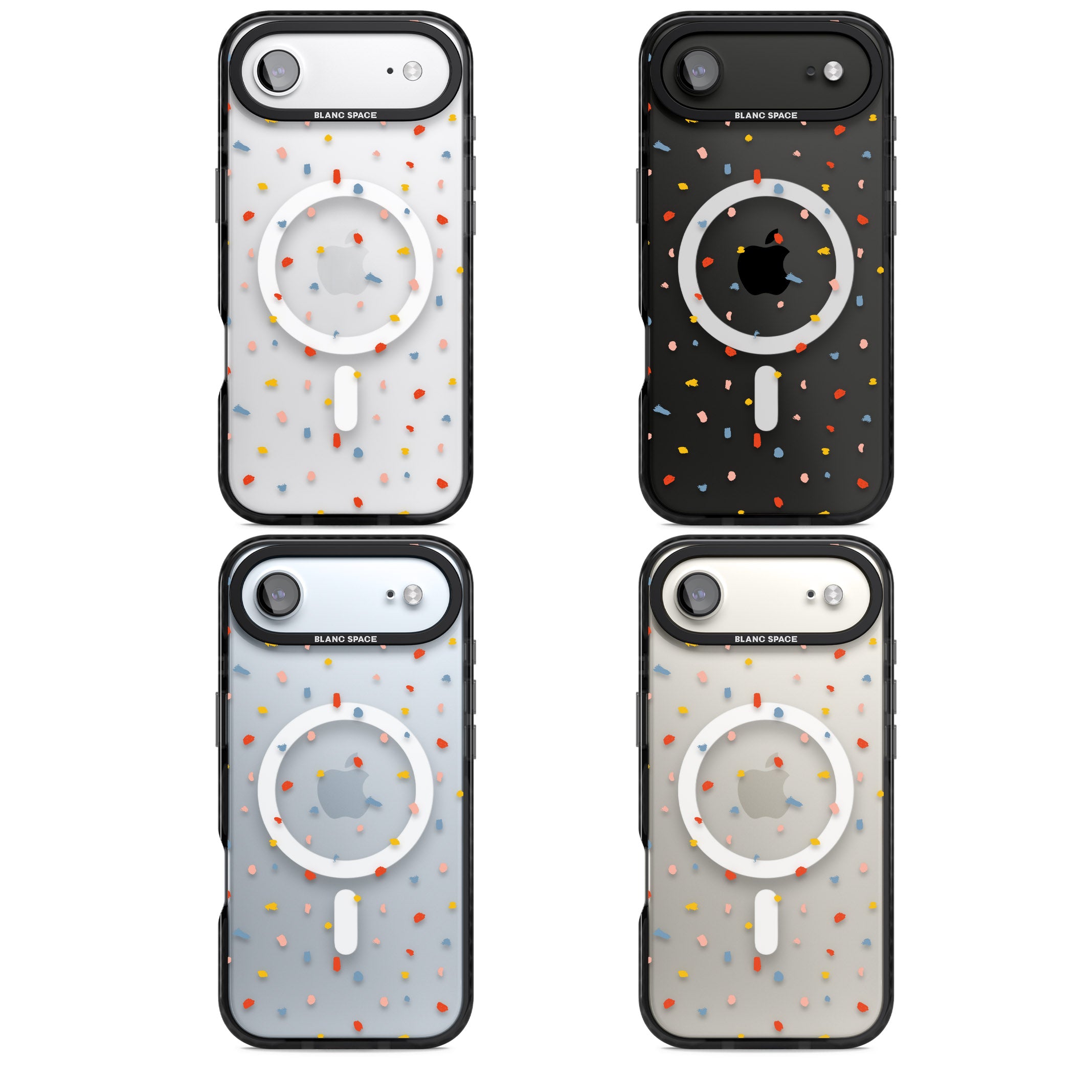 Small Confetti iPhone 17 Air Impact Pro Black Phone Case APT Impact Protection