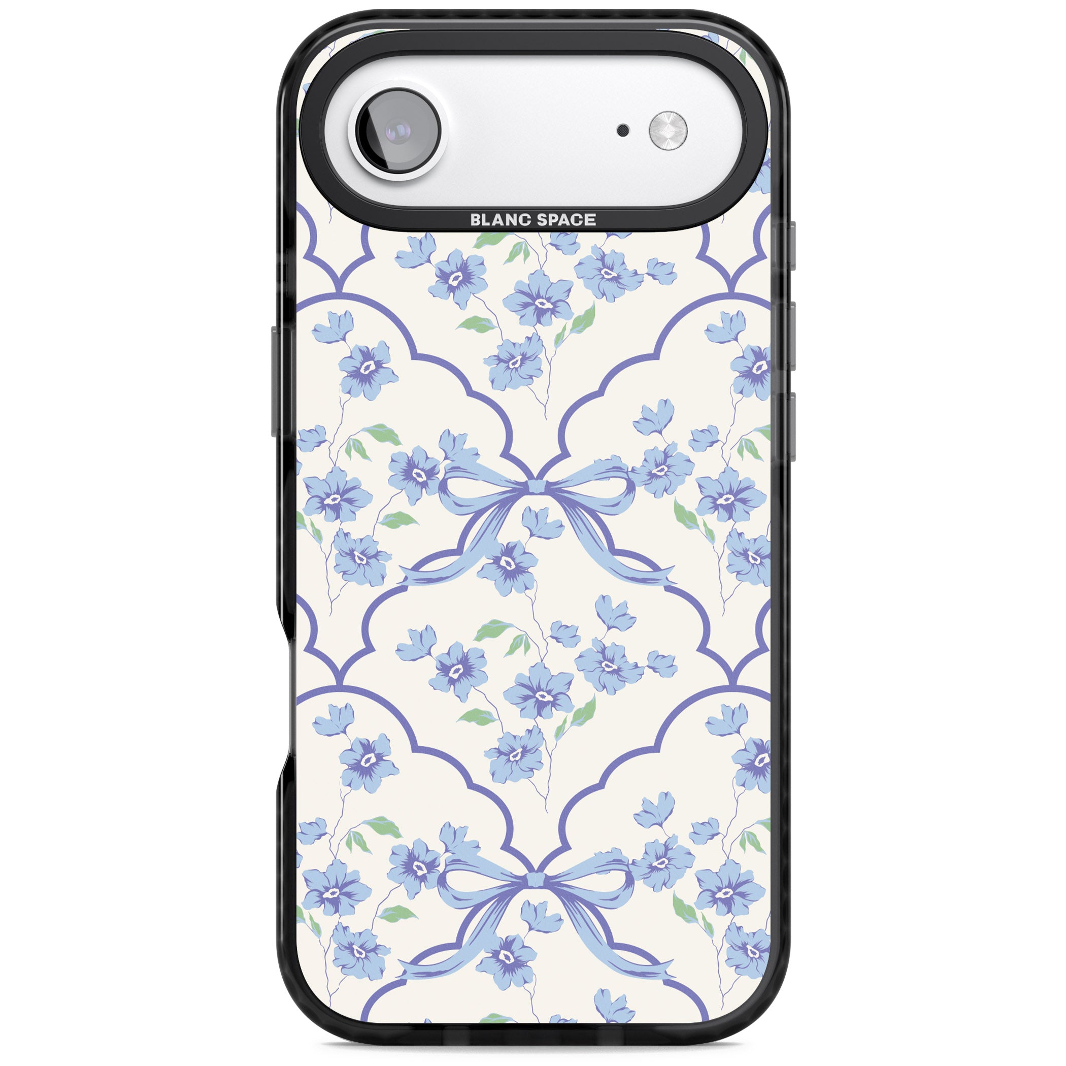 Blue Cottage Floral iPhone 17 Air Impact Pro Black Phone Case