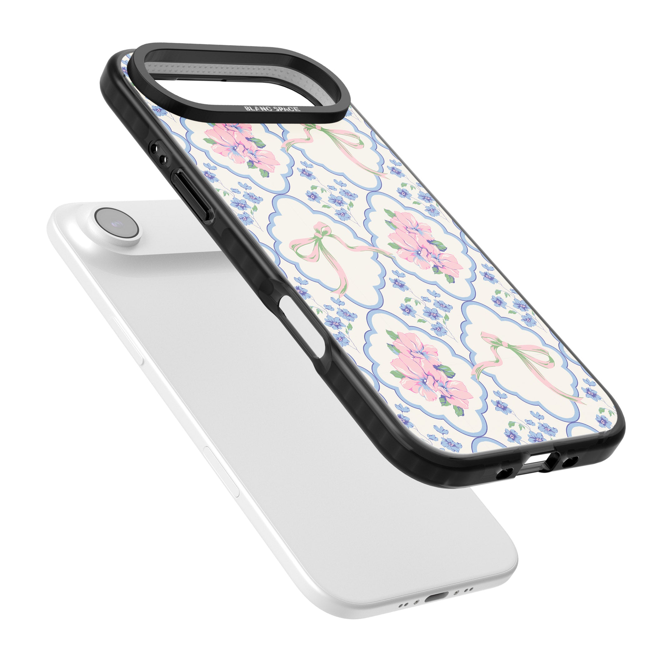 Coquette Flowers & Bows iPhone 17 Air Impact Pro Black Phone Case Colours