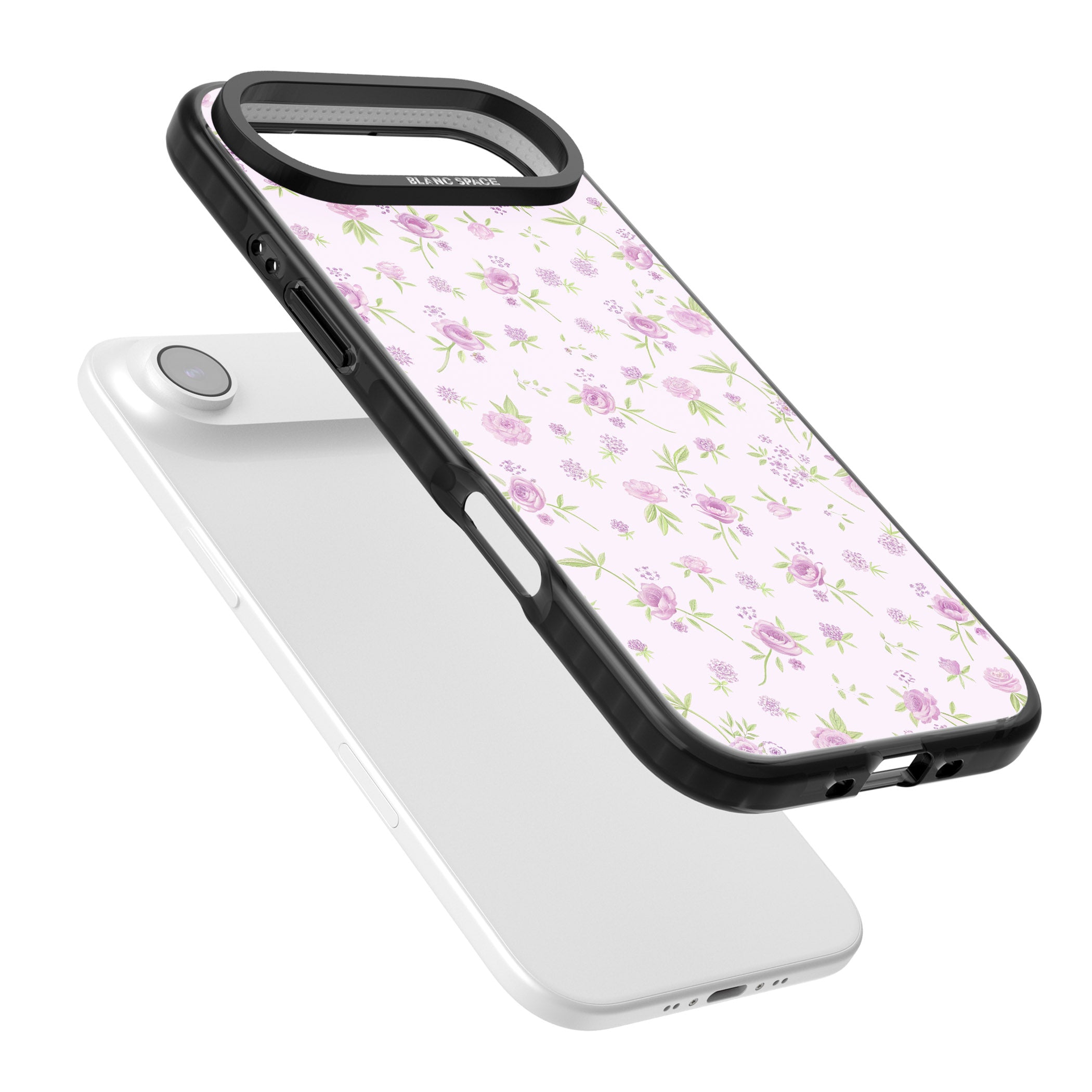 Pink Peonies iPhone 17 Air Impact Pro Black Phone Case Colours