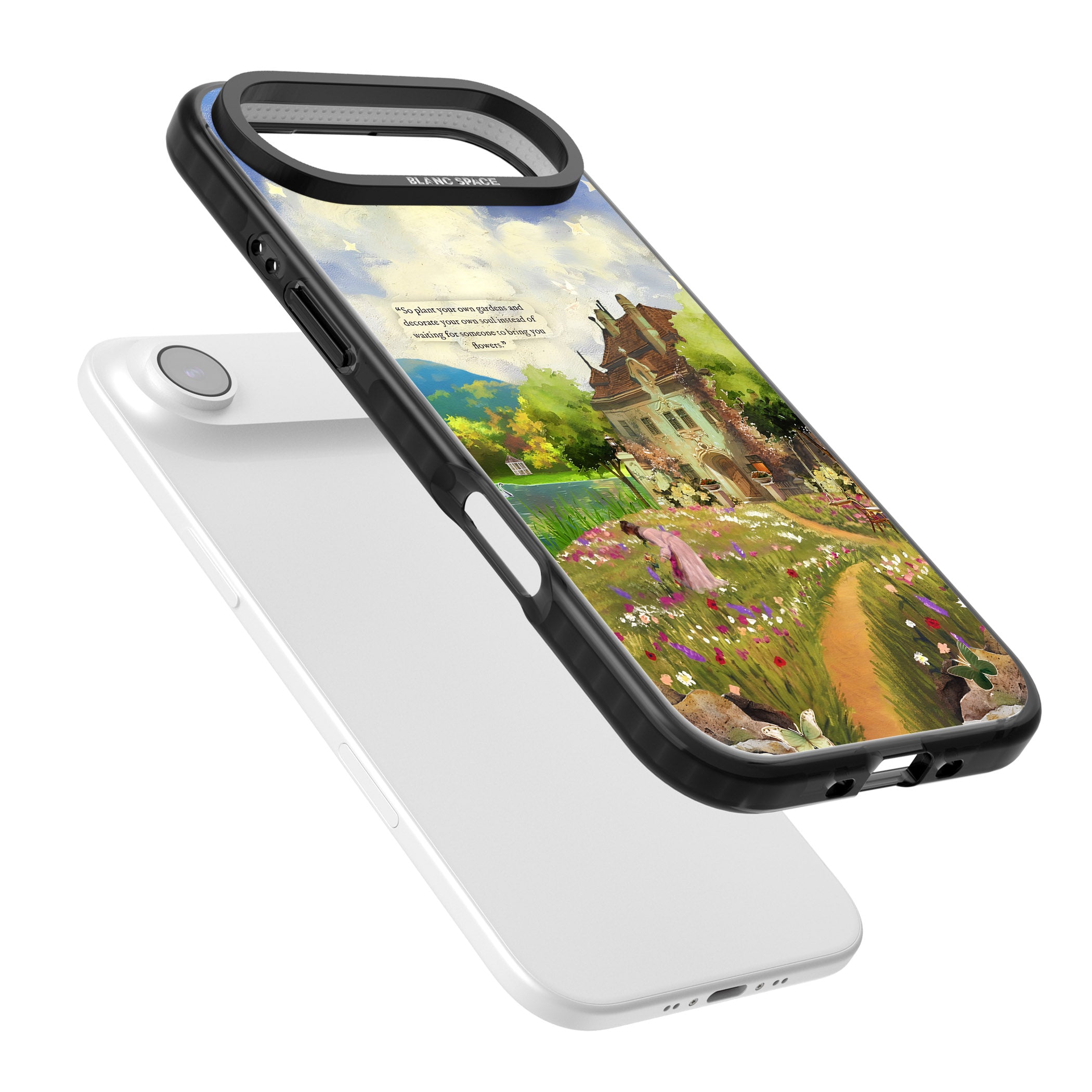 Spring Cottage iPhone 17 Air Impact Pro Black Phone Case Colours