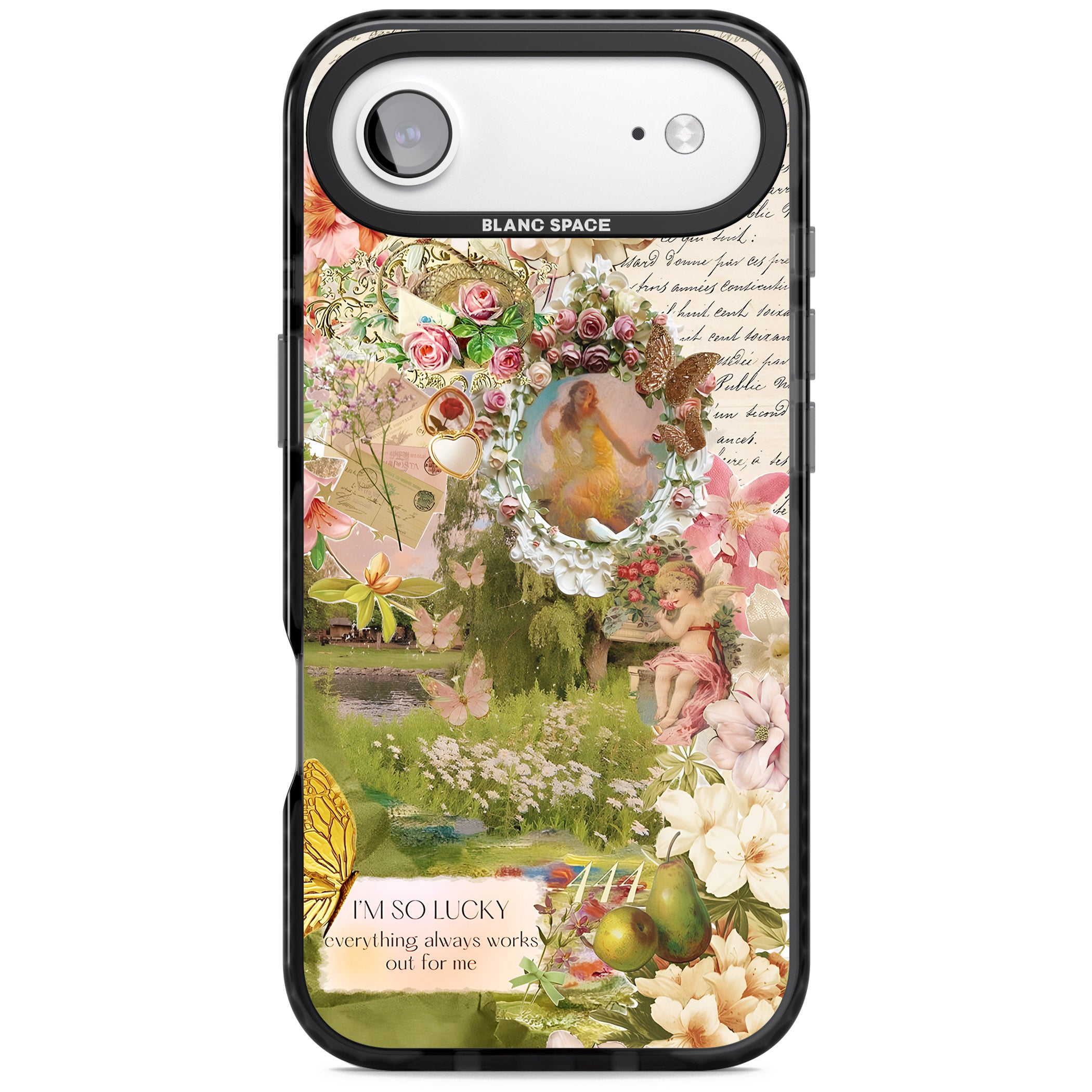 Nature in Pink iPhone 17 Air Impact Pro Black Phone Case