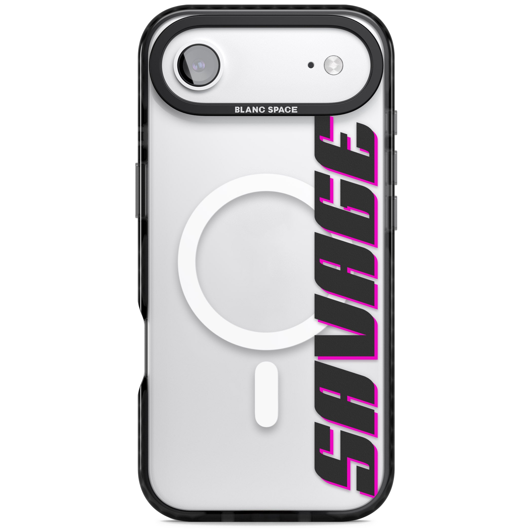 Personalised Cool Vertical Name iPhone 17 Air Impact Pro Black Phone Case