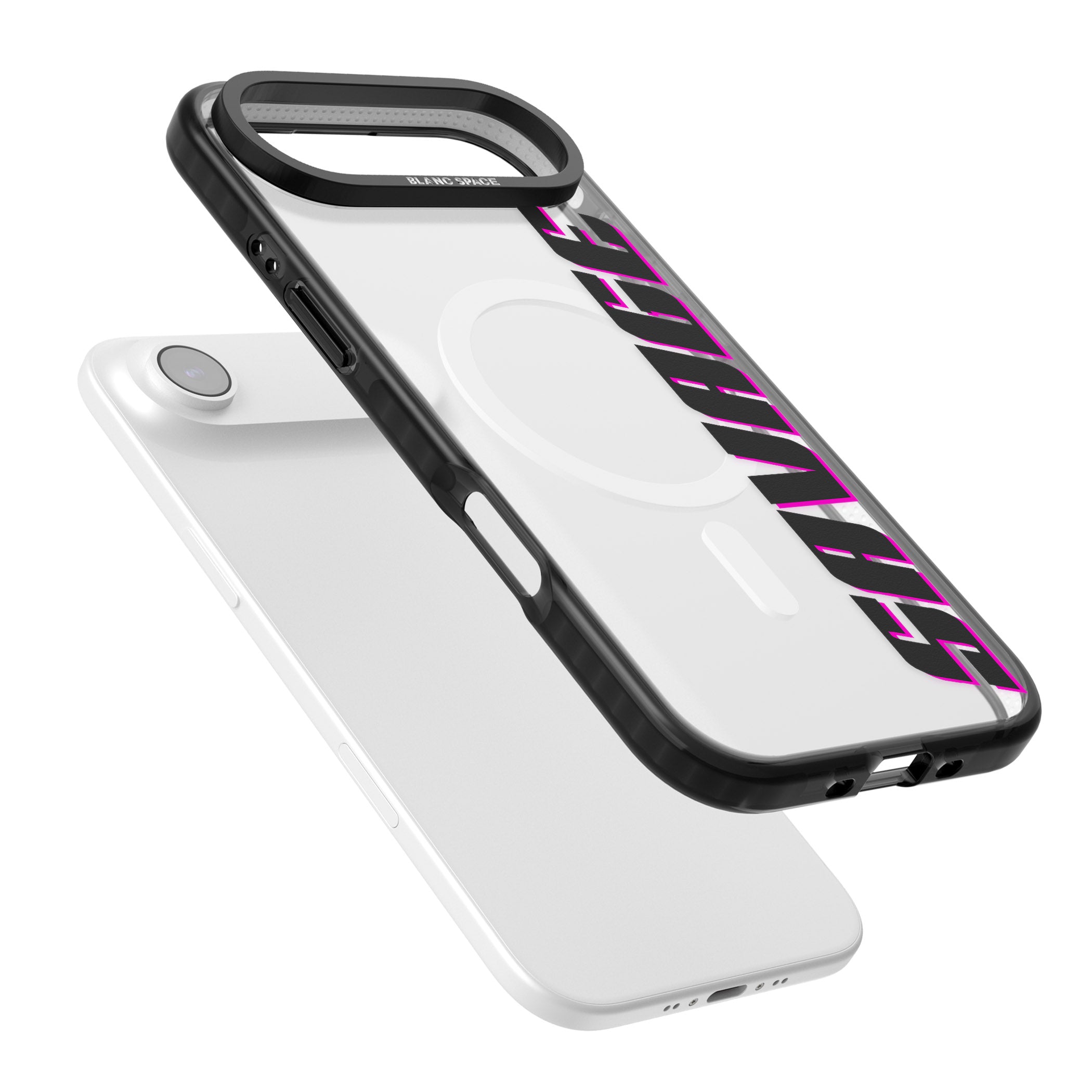 Personalised Cool Vertical Name iPhone 17 Air Impact Pro Black Phone Case Colours