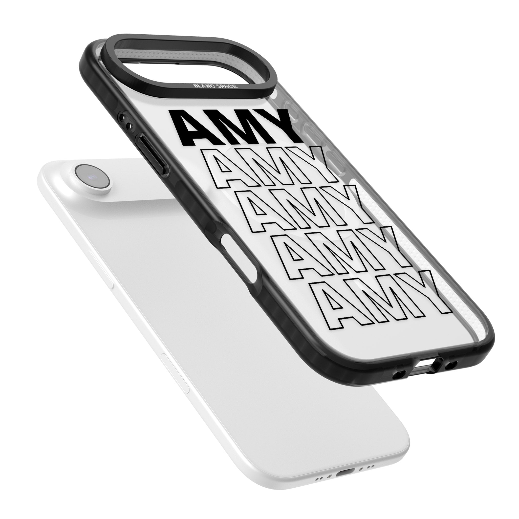 Personalised Bold Continous Name iPhone 17 Air Impact Pro Black Phone Case Colours