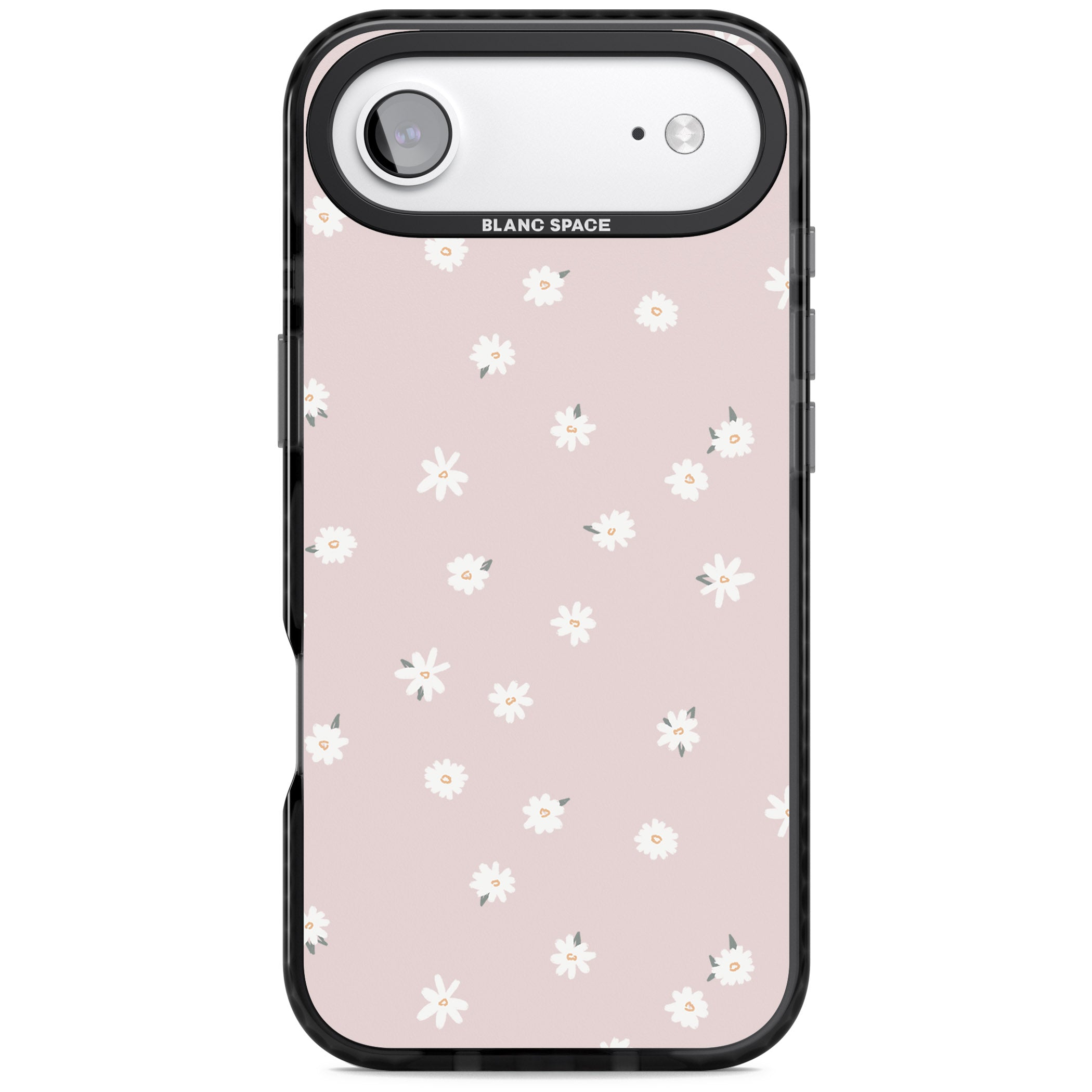 Painted Daises On Pink iPhone 17 Air Impact Pro Black Phone Case