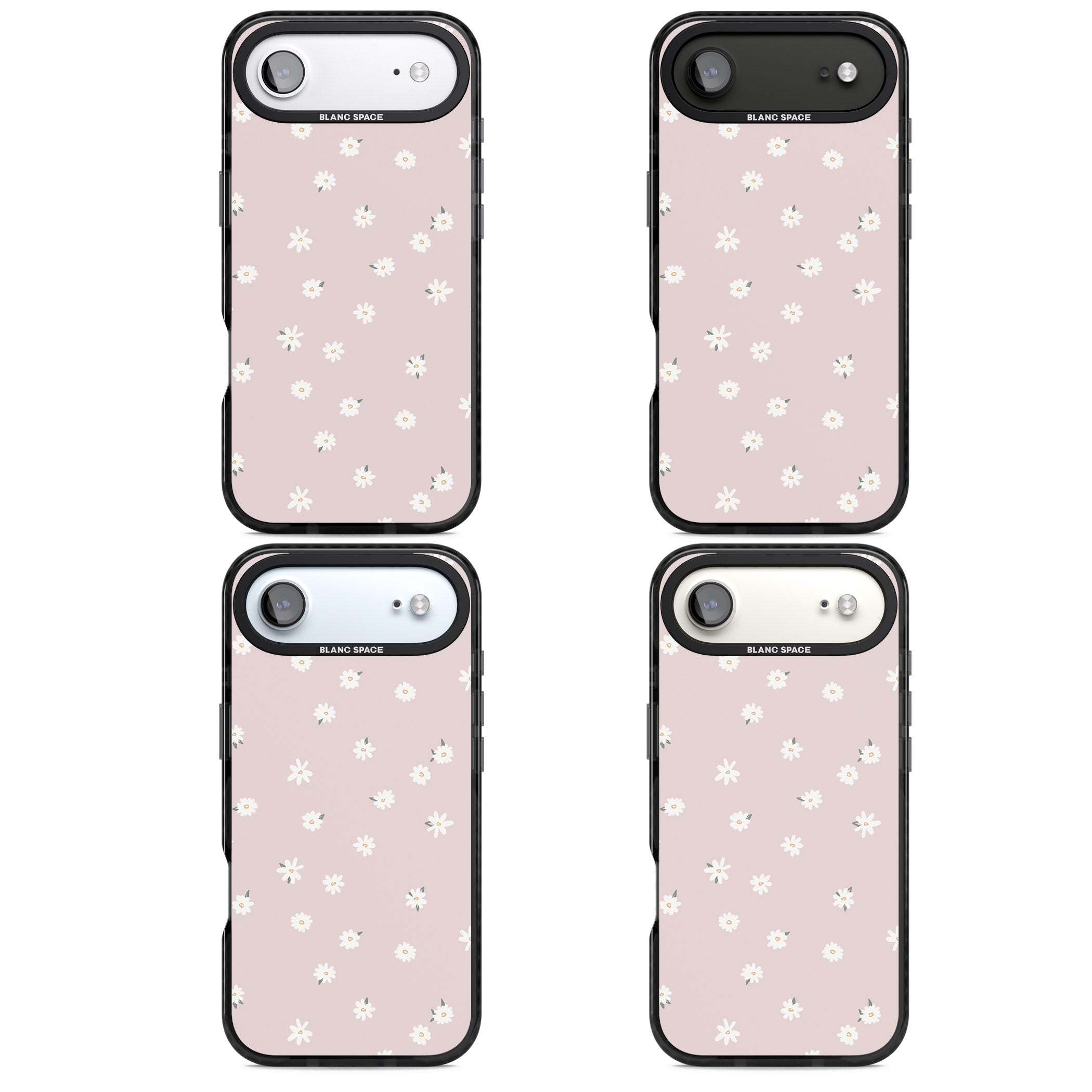 Painted Daises On Pink iPhone 17 Air Impact Pro Black Phone Case APT Impact Protection