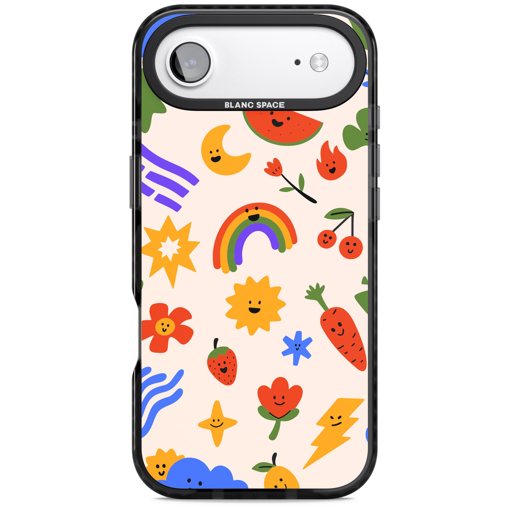 Playful Kawaii Icons iPhone 17 Air Impact Pro Black Phone Case