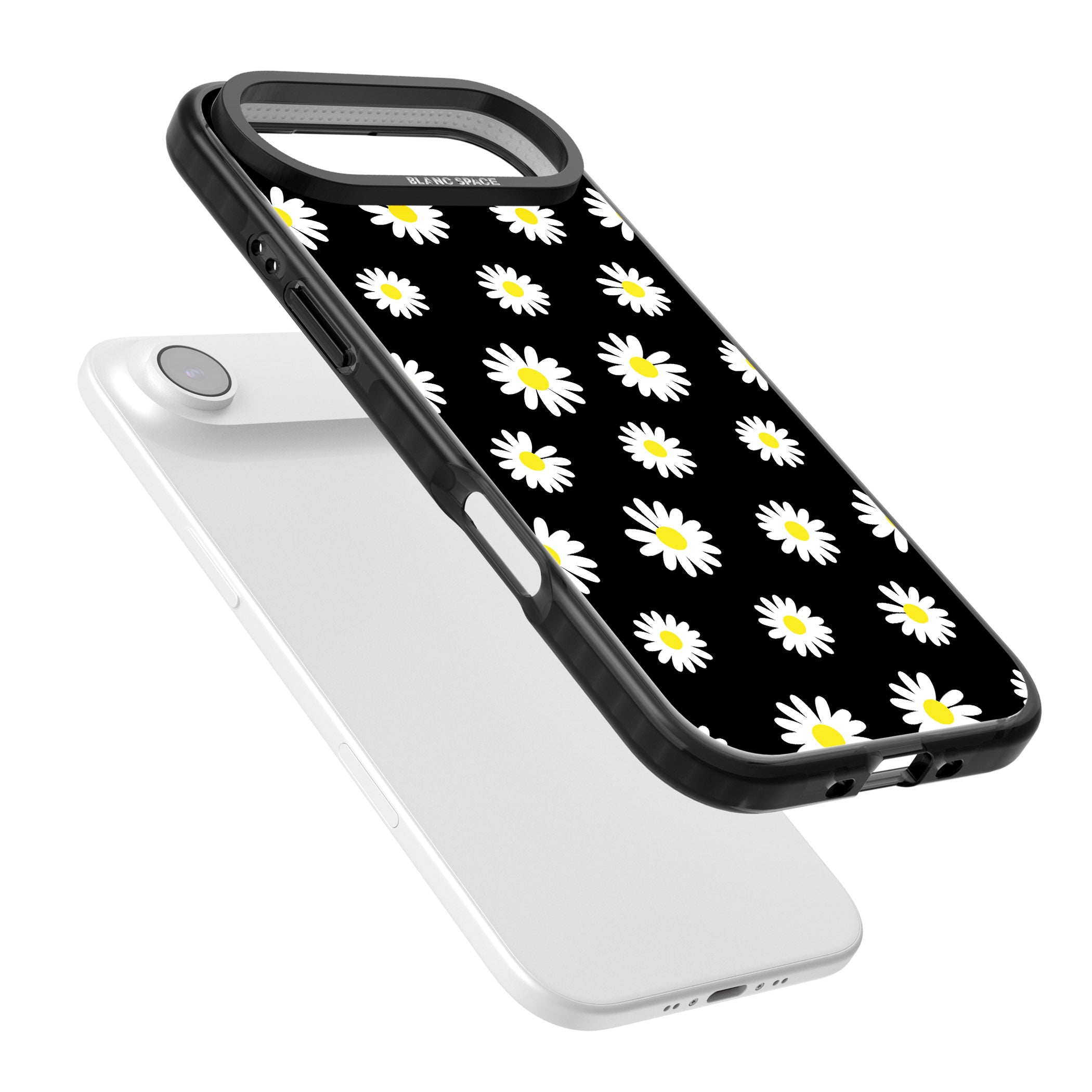 Personalised Chic Daisy Pattern iPhone 17 Air Impact Pro Black Phone Case Colours