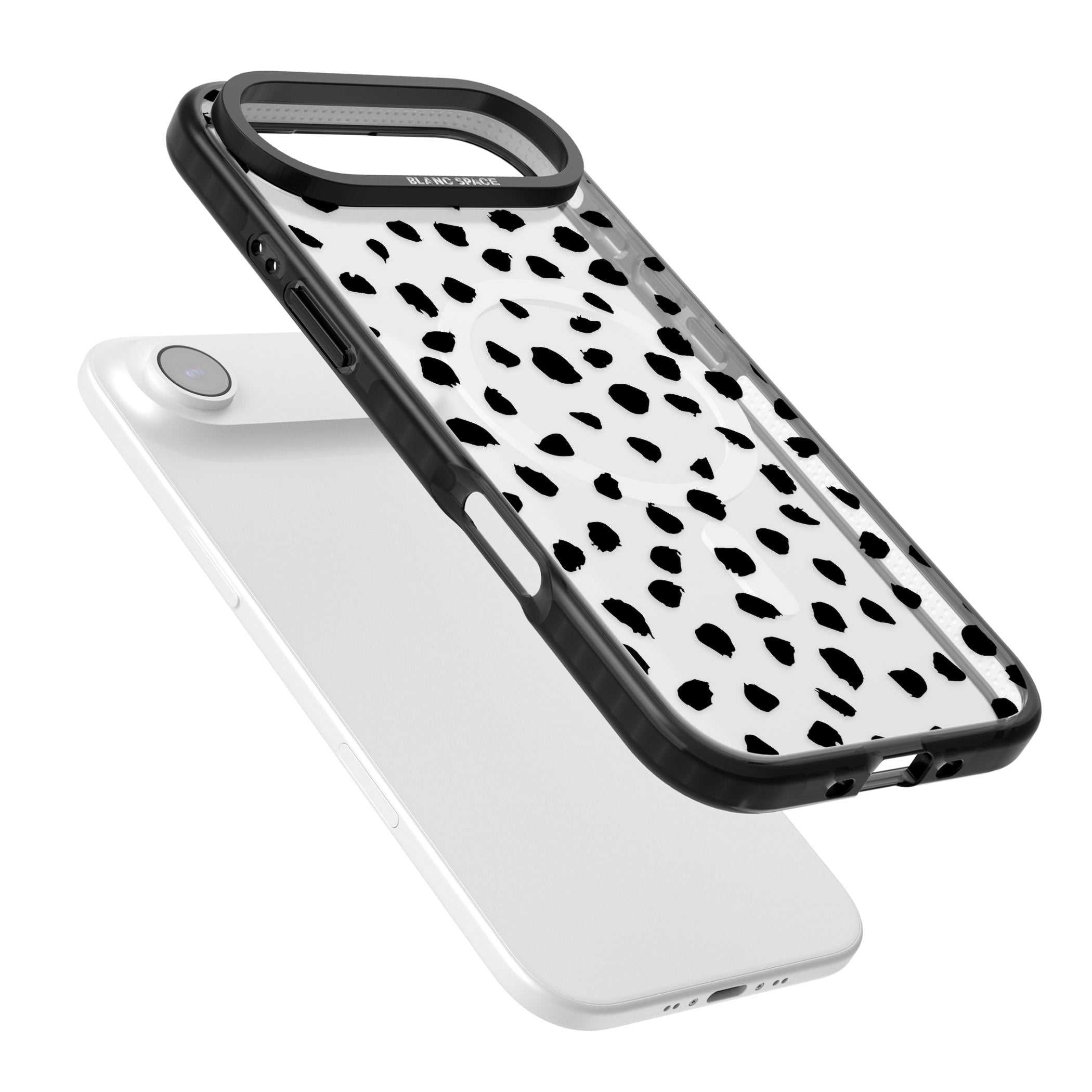 Black Dalmatian Polka Dot iPhone 17 Air Impact Pro Black Phone Case Colours