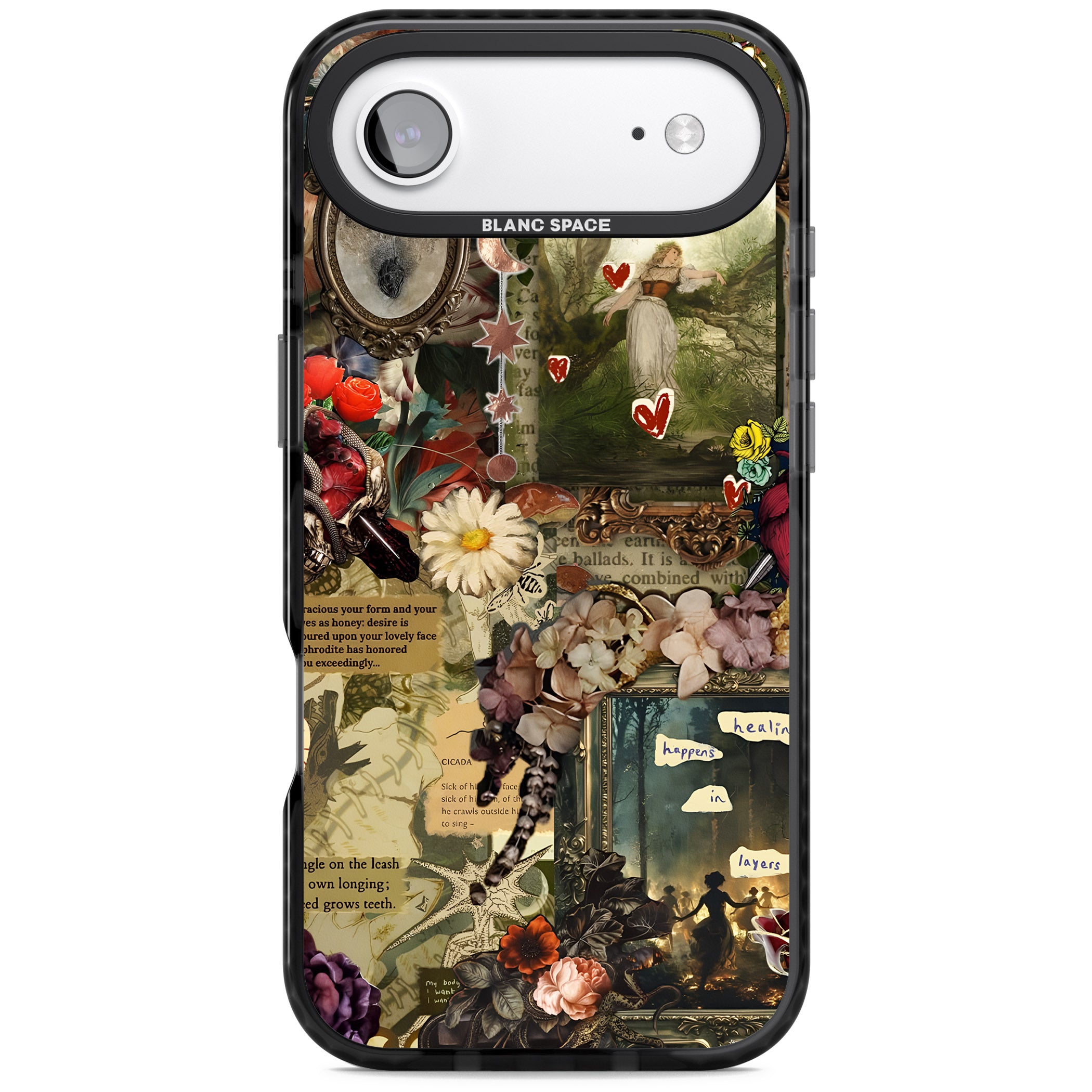 Textbook Romance Collage iPhone 17 Air Impact Pro Black Phone Case
