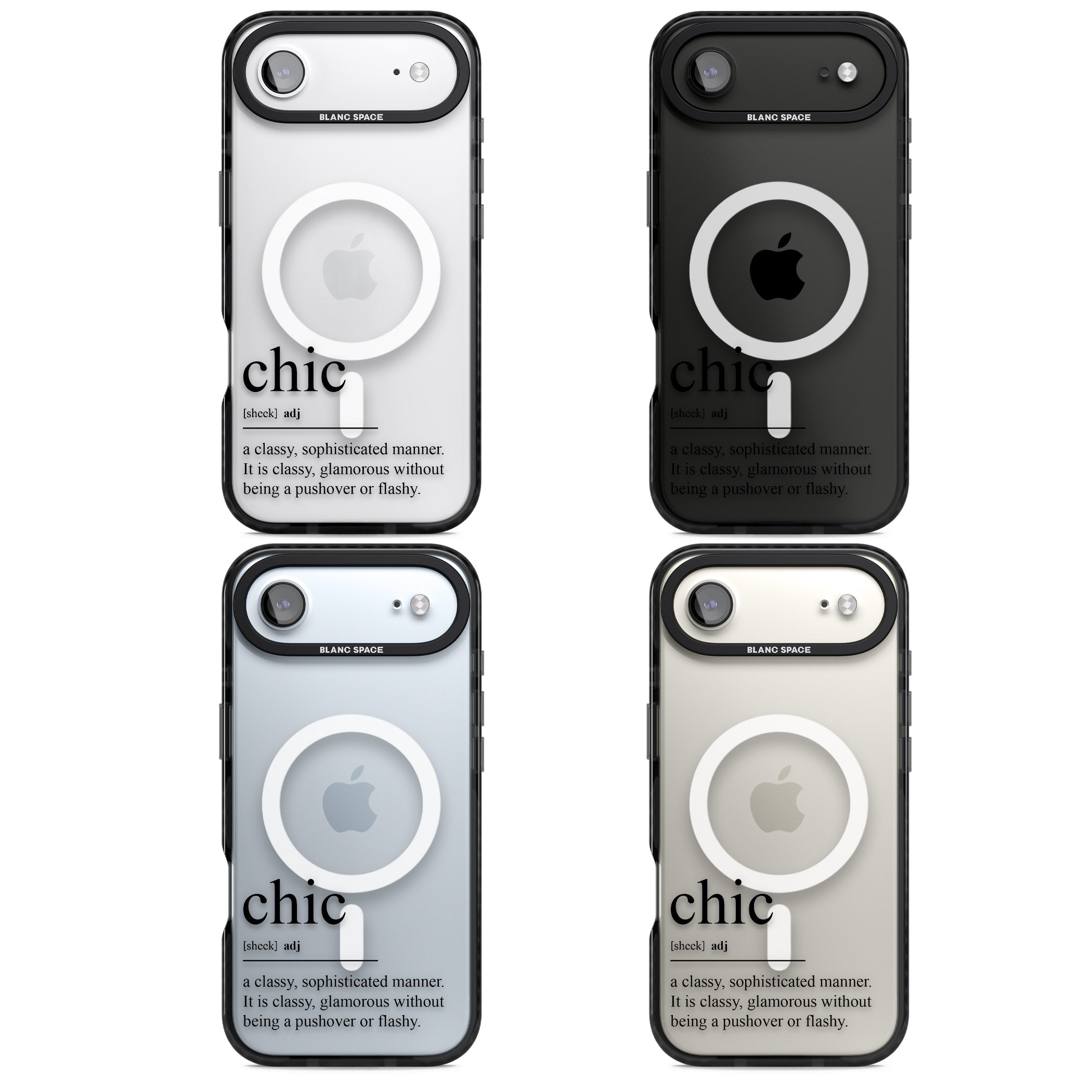 Chic iPhone 17 Air Impact Pro Black Phone Case APT Impact Protection