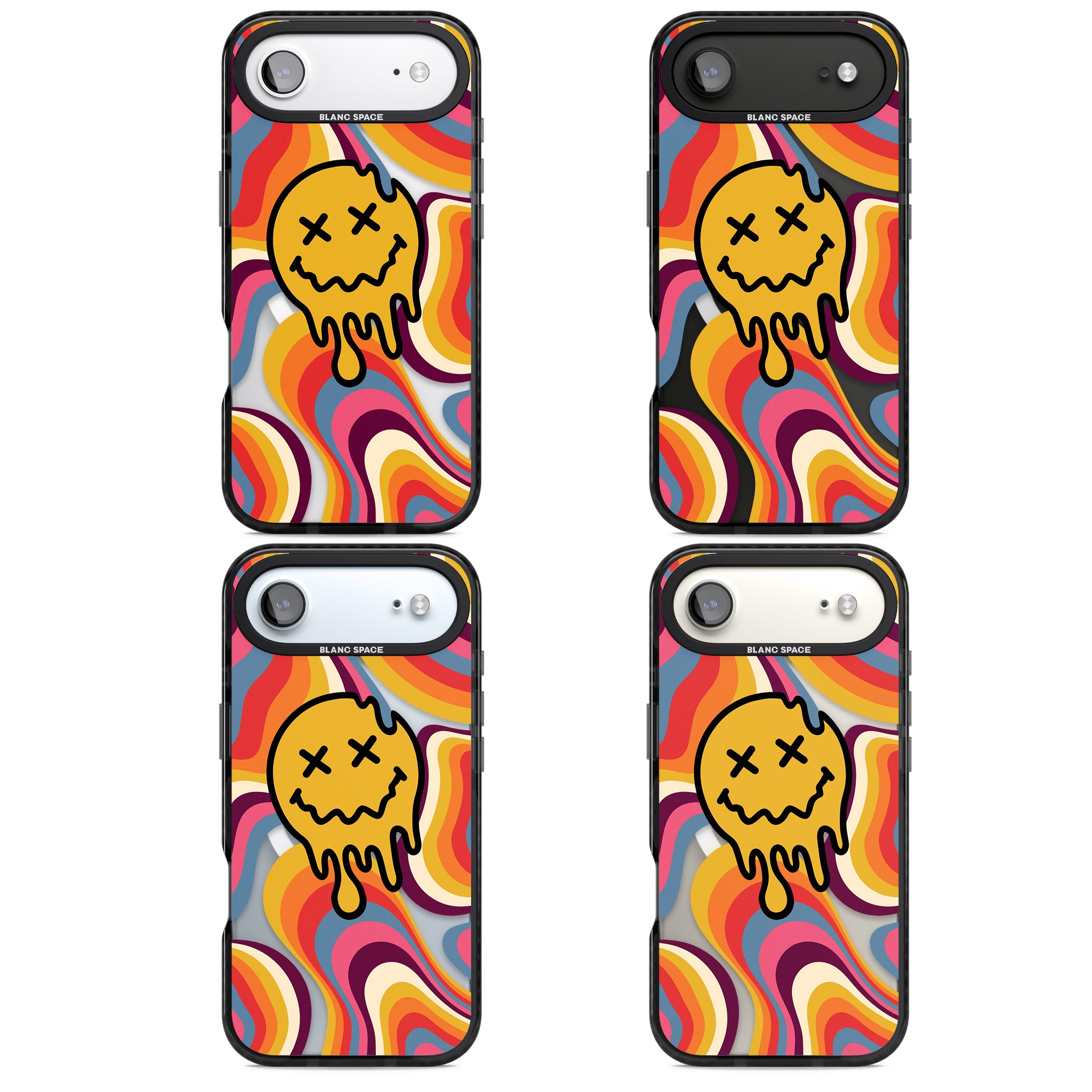 Trippy Face Melt iPhone 17 Air Impact Pro Black Phone Case APT Impact Protection