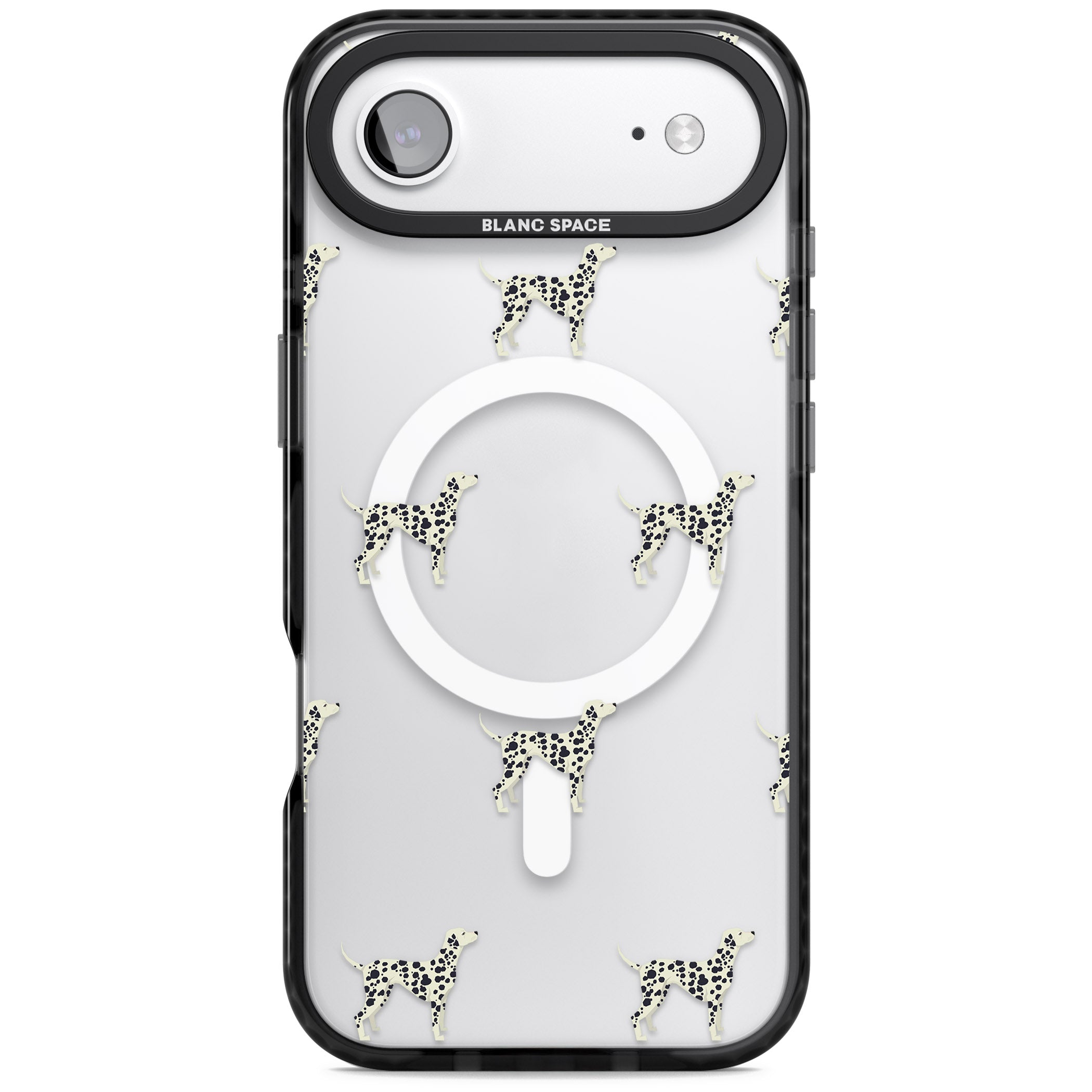 Dalmatian Dog Pattern iPhone 17 Air Impact Pro Black Phone Case