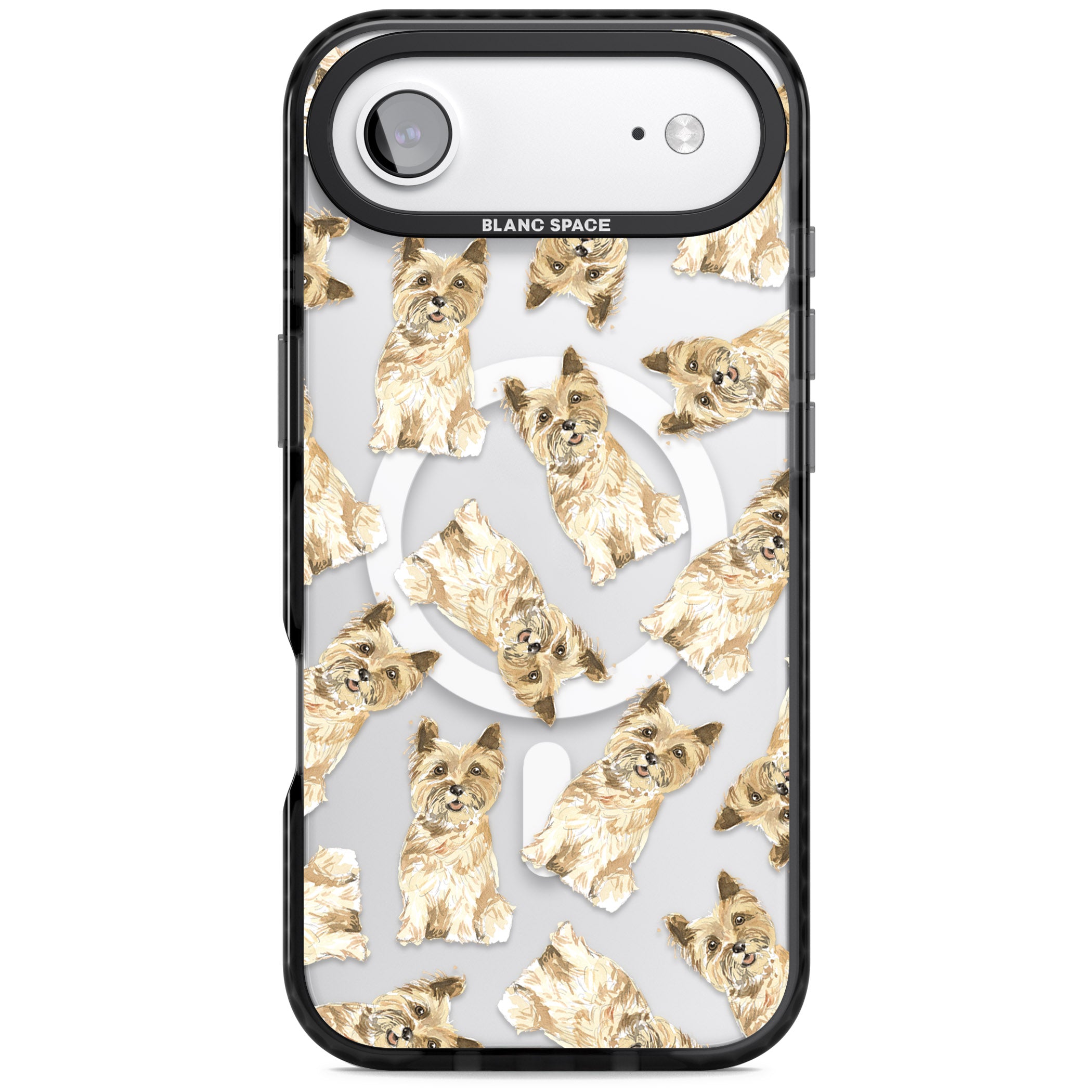 Cairn Terrier Watercolor iPhone 17 Air Impact Pro Black Phone Case