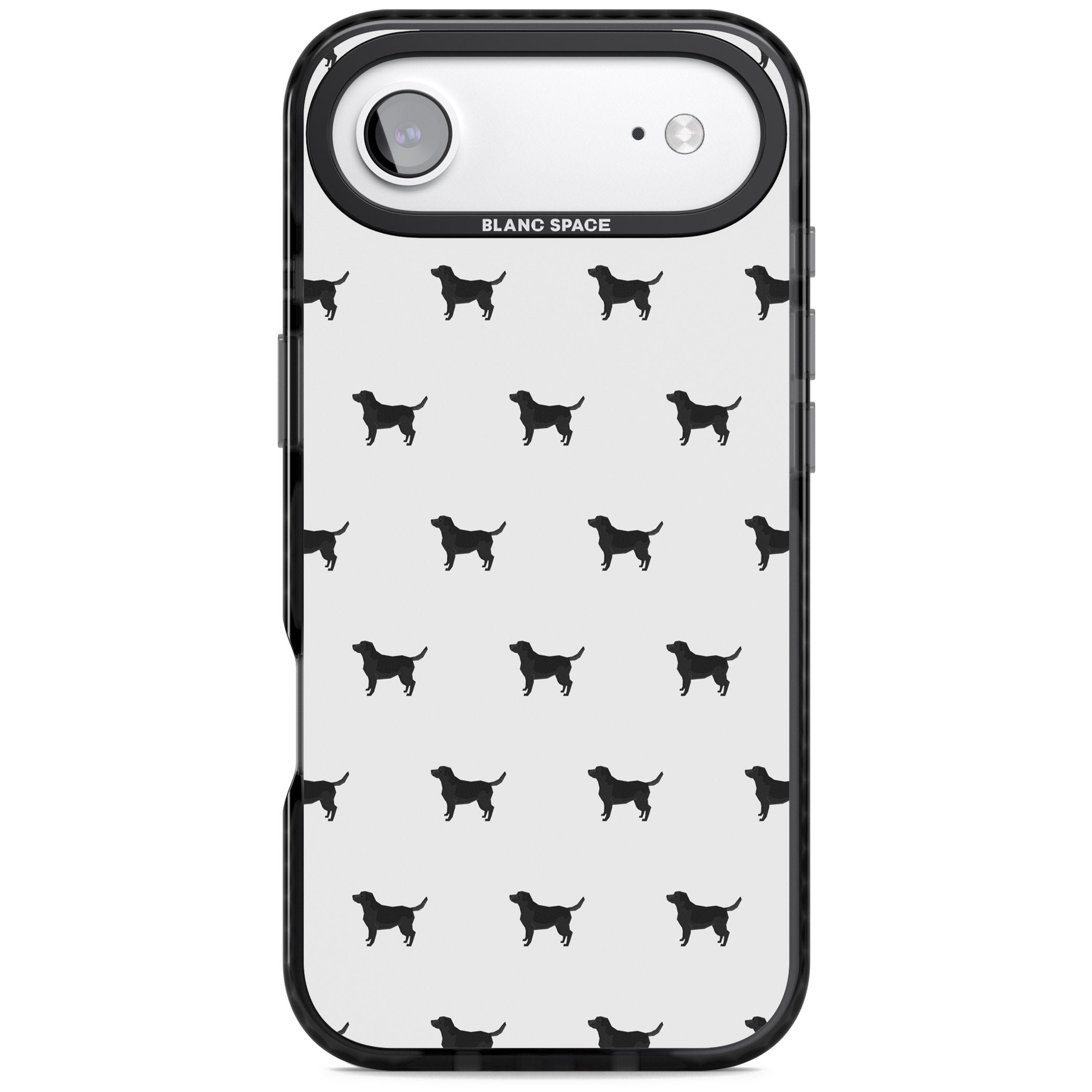 Black Labrador Spot Pattern iPhone 17 Air Impact Pro Black Phone Case