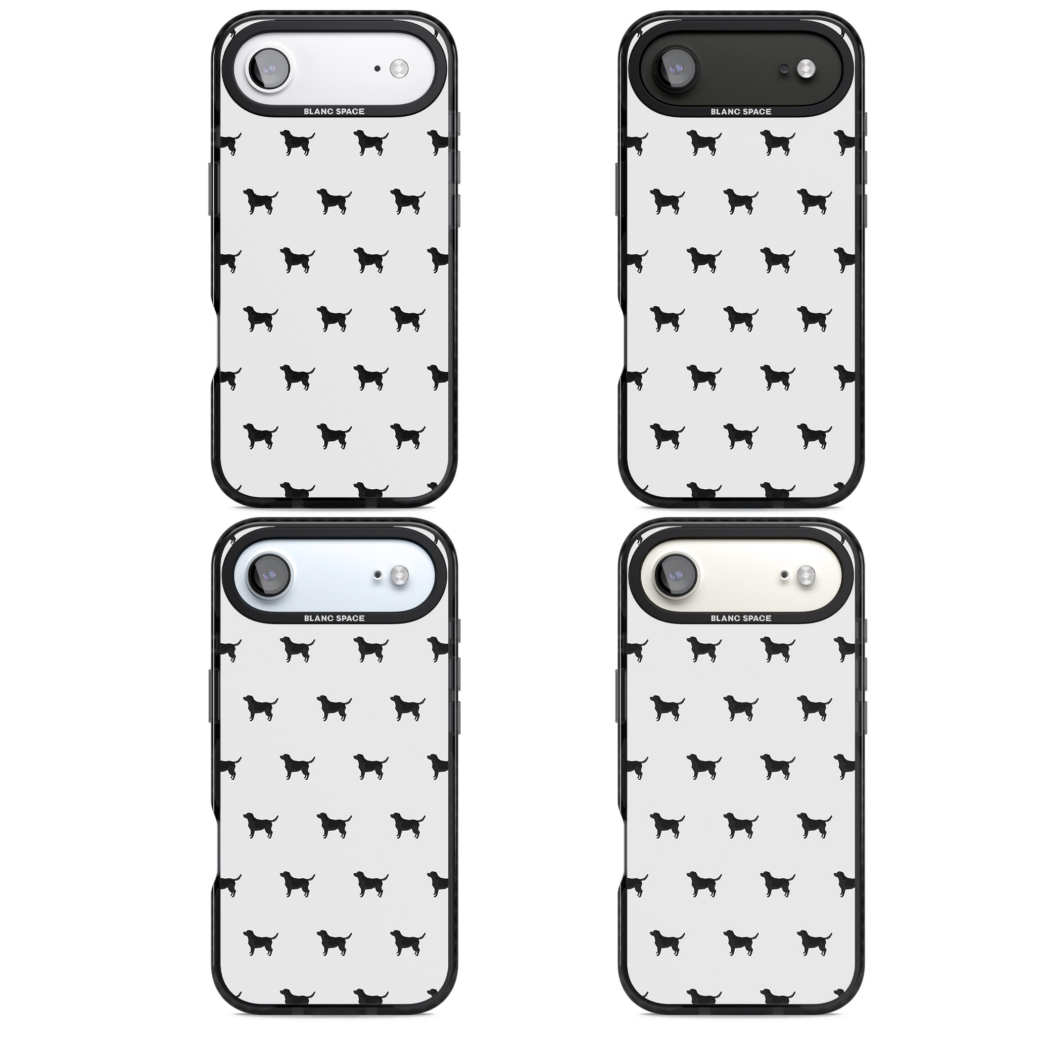 Black Labrador Spot Pattern iPhone 17 Air Impact Pro Black Phone Case APT Impact Protection